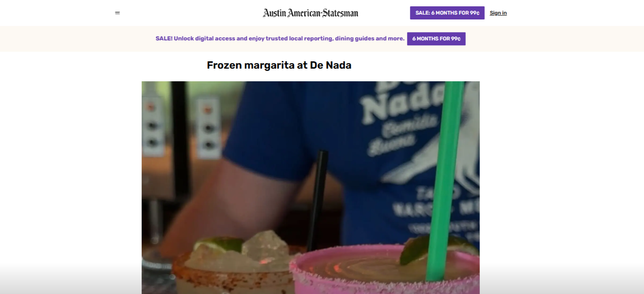 Austin-American Statesman: Best Frozen Drinks in Austin