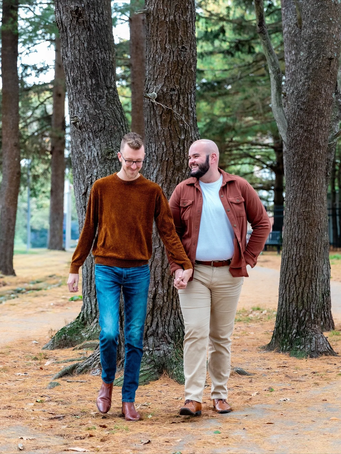 Still smiling from Owen and Kevin&rsquo;s engagement session at Horn Pond. Love looks good on you both 💛
