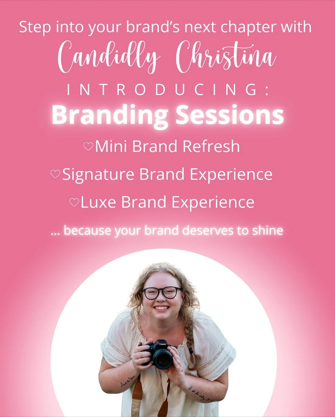 Big news &mdash; Candidly Christina is expanding!

I&rsquo;m so excited to officially offer Brand Photography Packages designed just for salons, creatives, and small businesses.

From quick refreshes to full storytelling sessions, these packages help