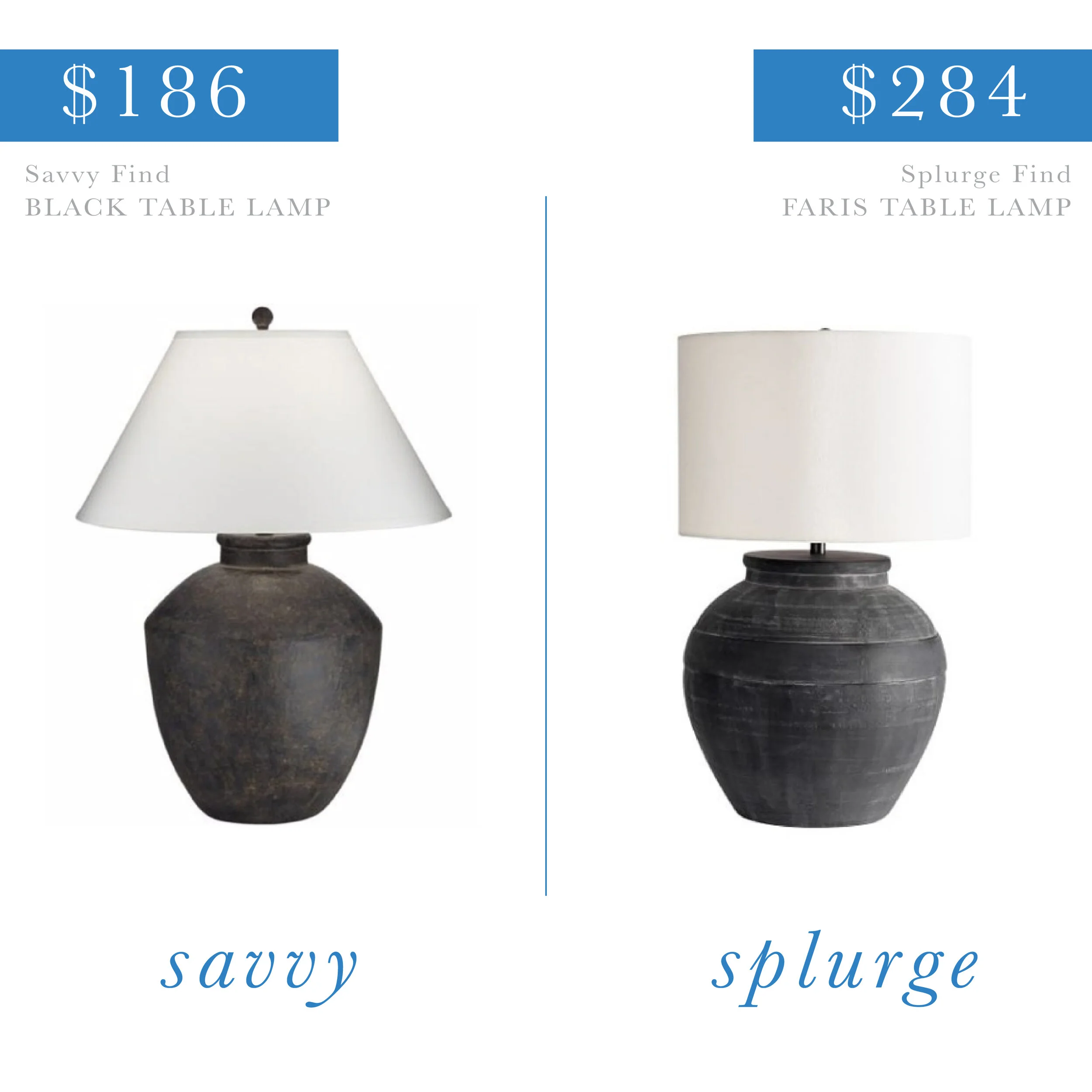 Black Terracotta Lamp