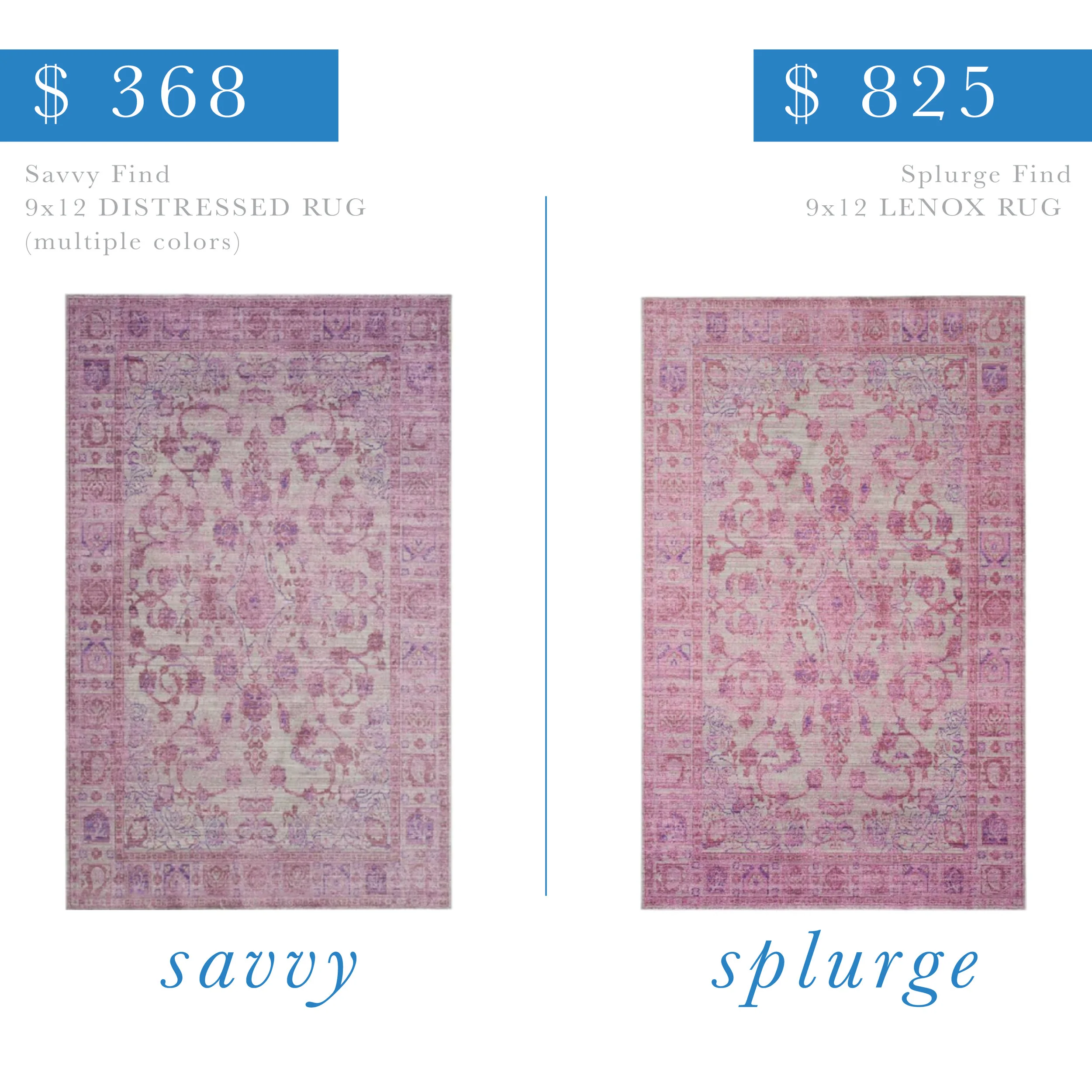 Pink Vintage Inspired Rug