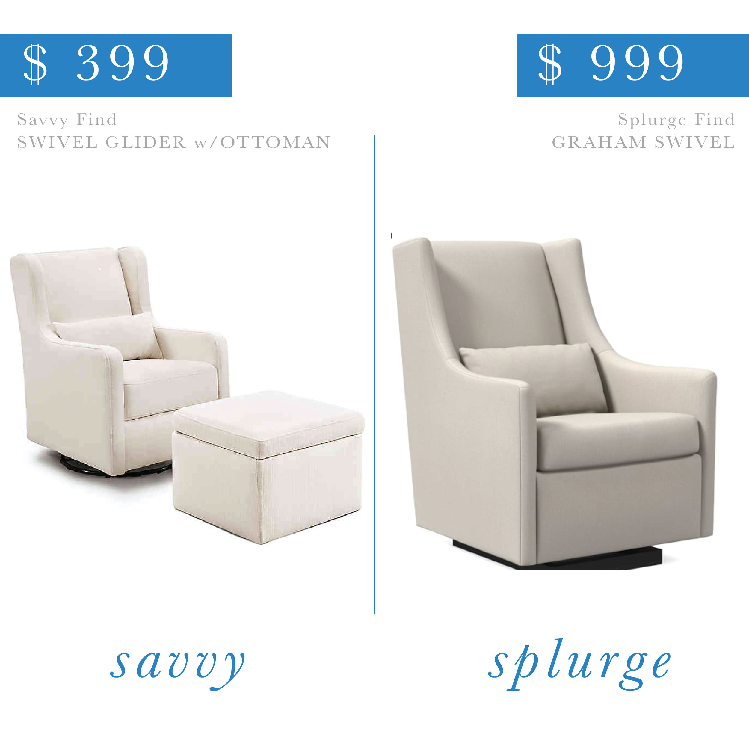 Swivel Glider with Ottoman