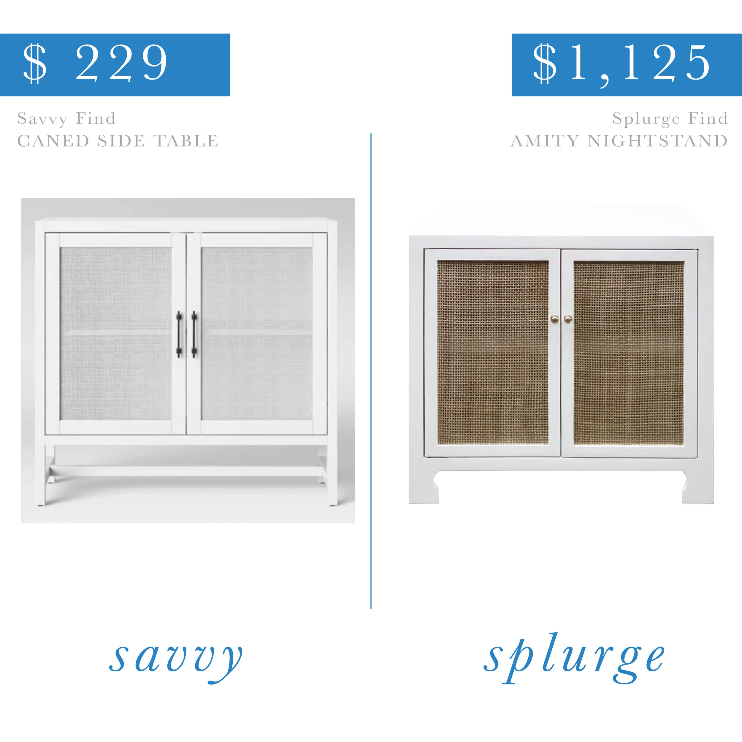Cane Accent Cabinet