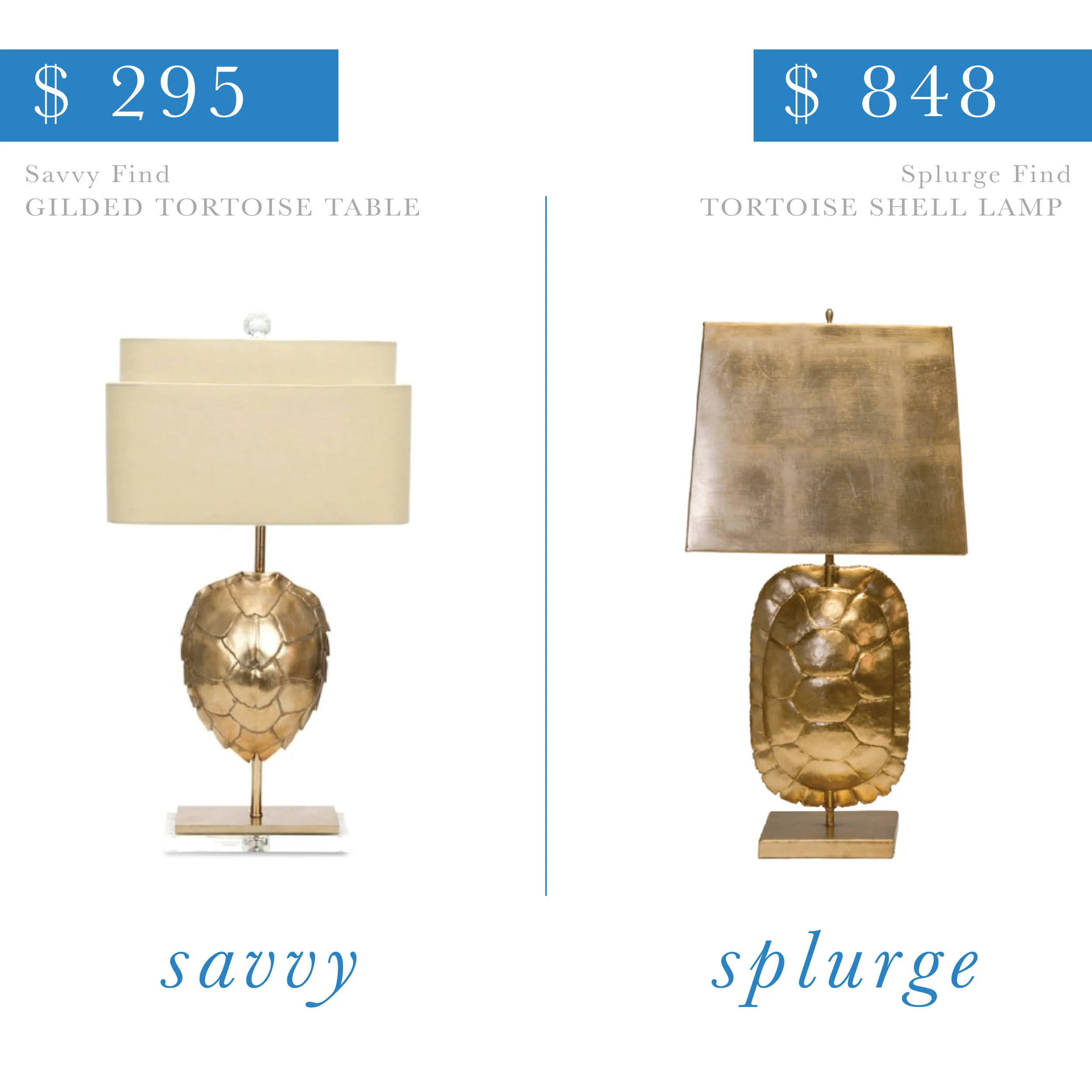 Gold Tortoise Shell Lamp