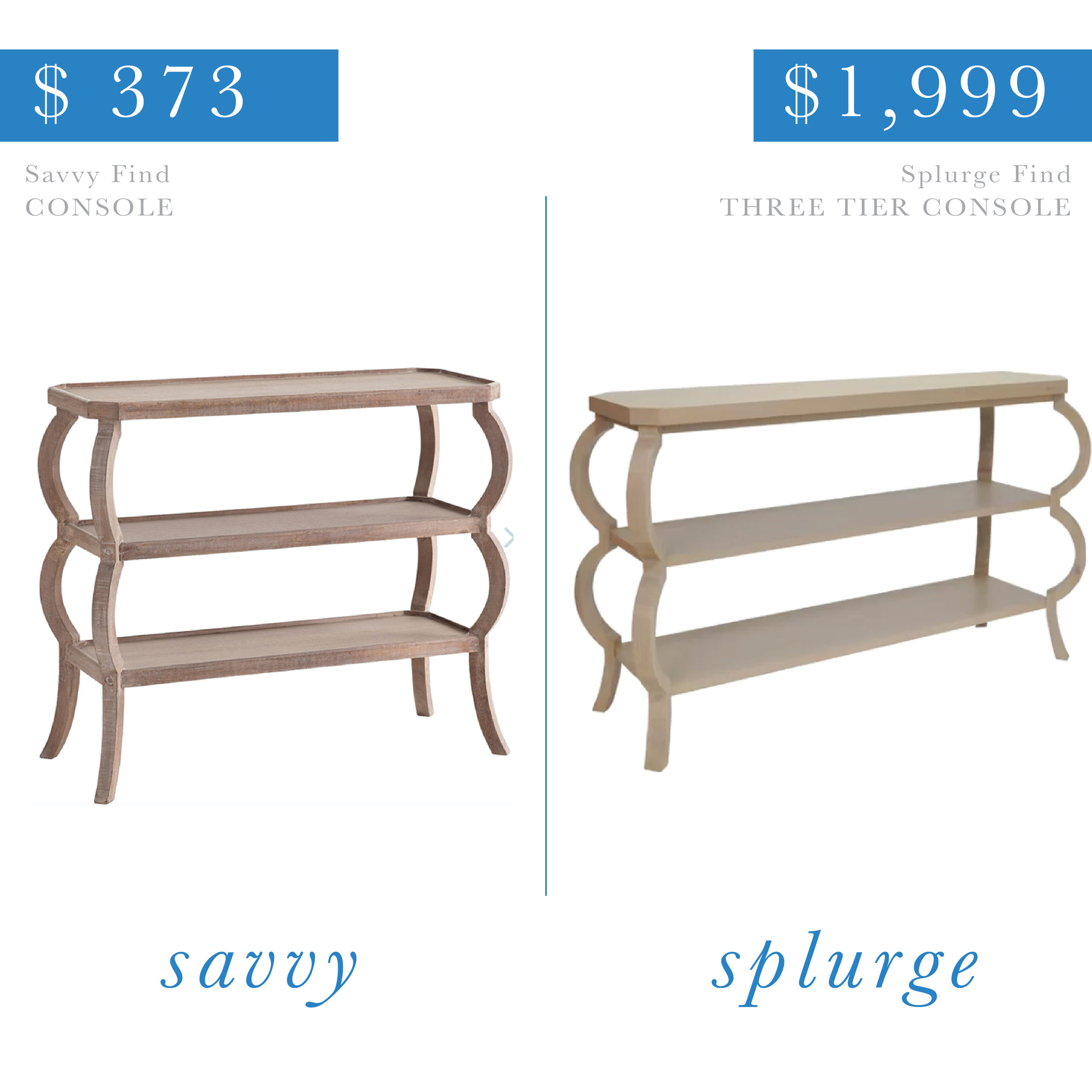 Three Tier Console Table