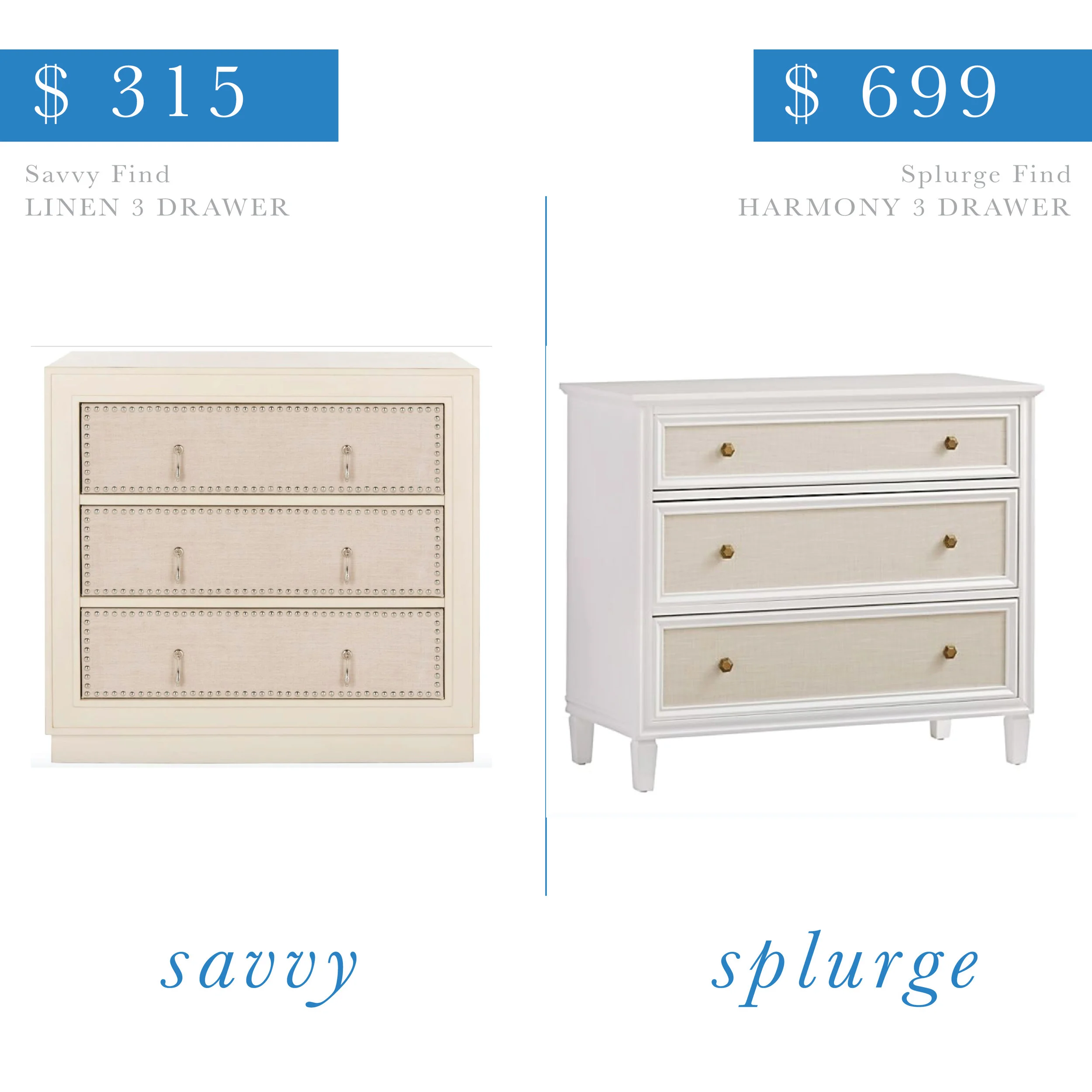 Cream Linen Dresser