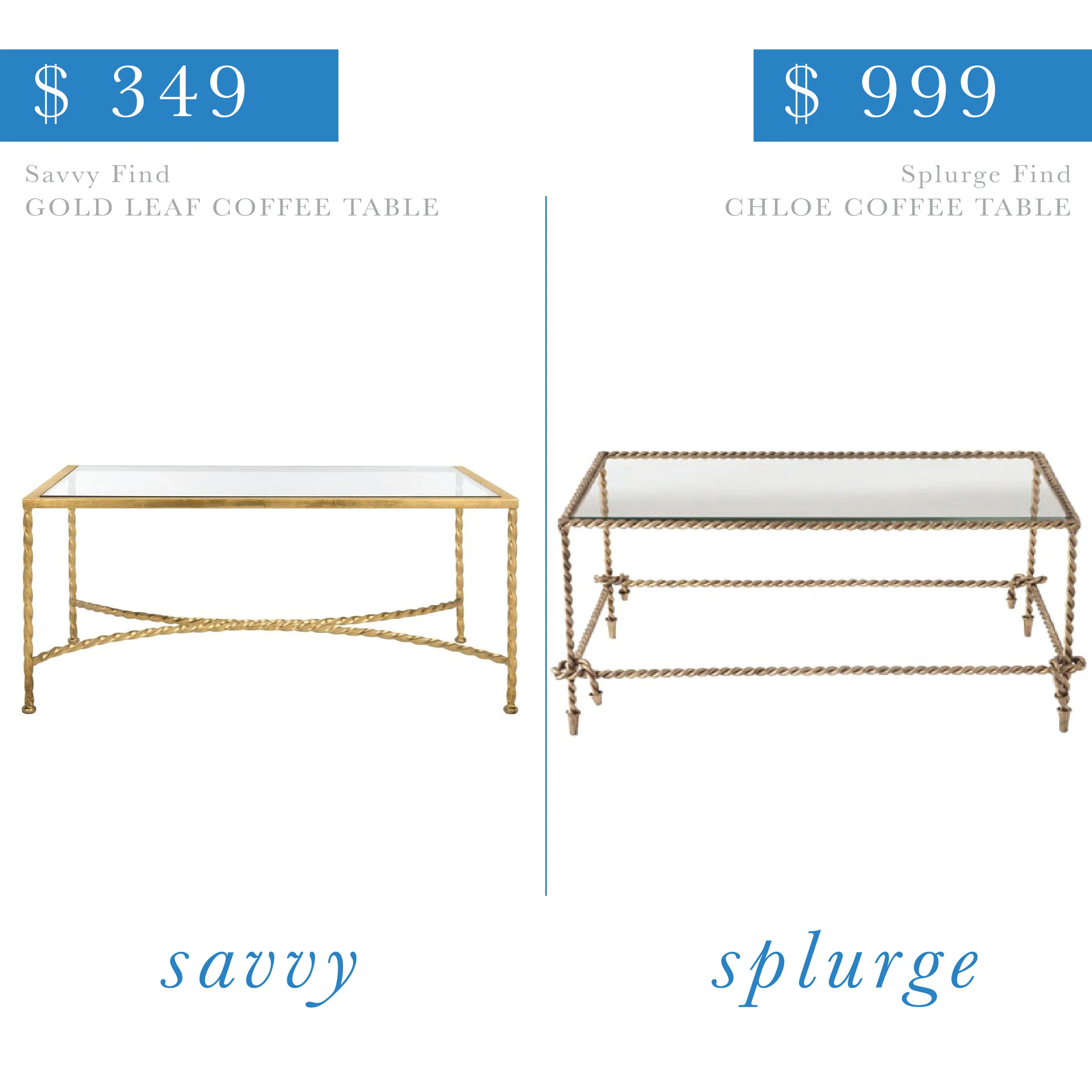 Gold Rope Coffee Table