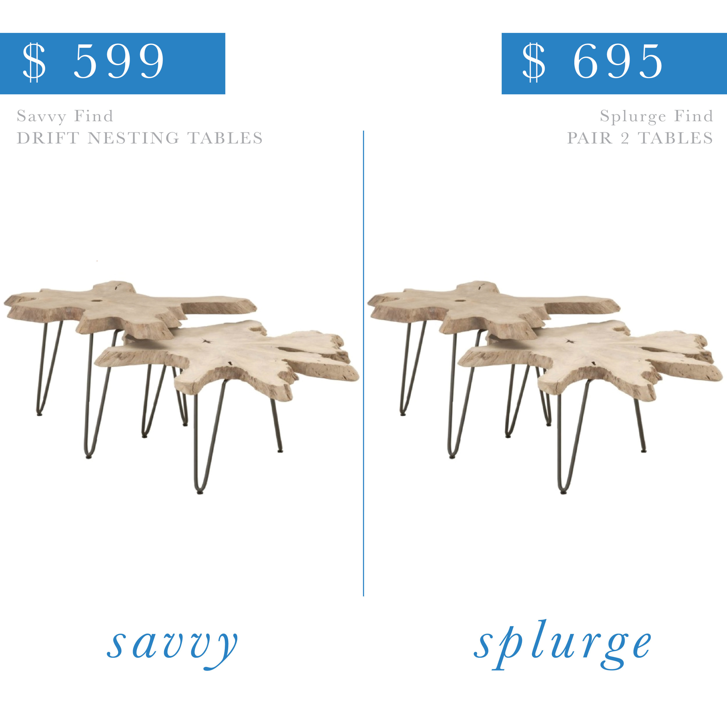 Driftwood Nested Tables