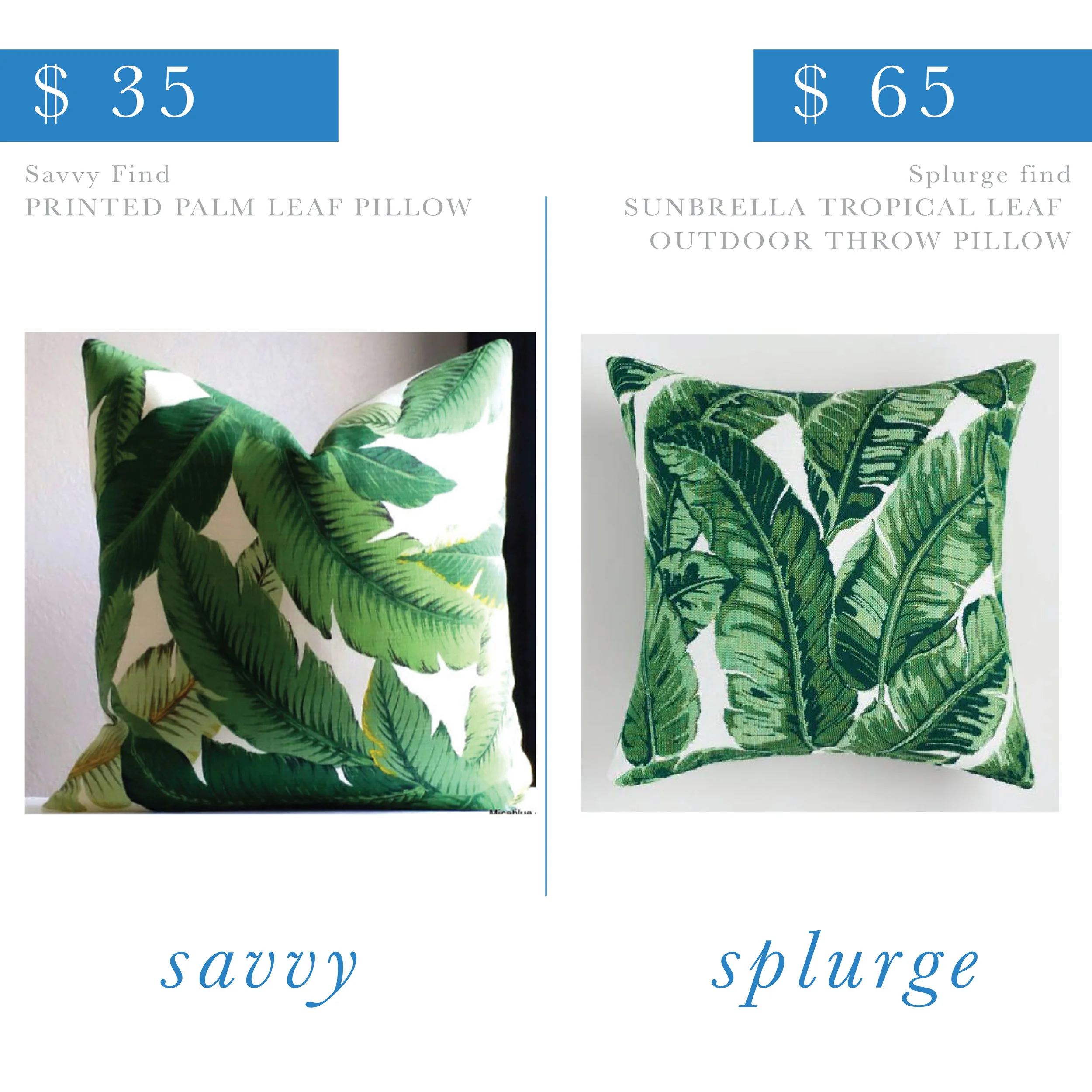 Outdoor Palm Pillow