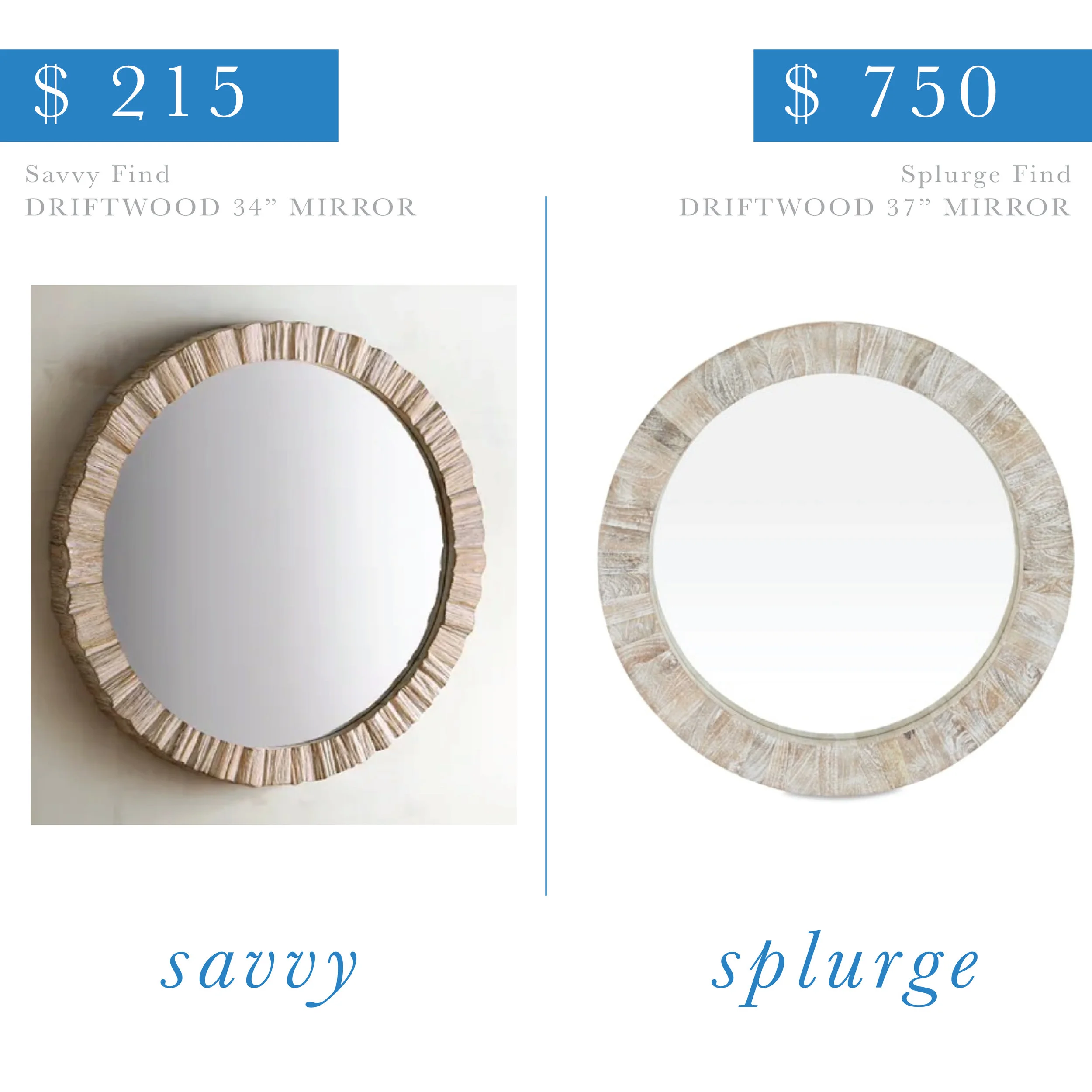 Driftwood Round Mirror