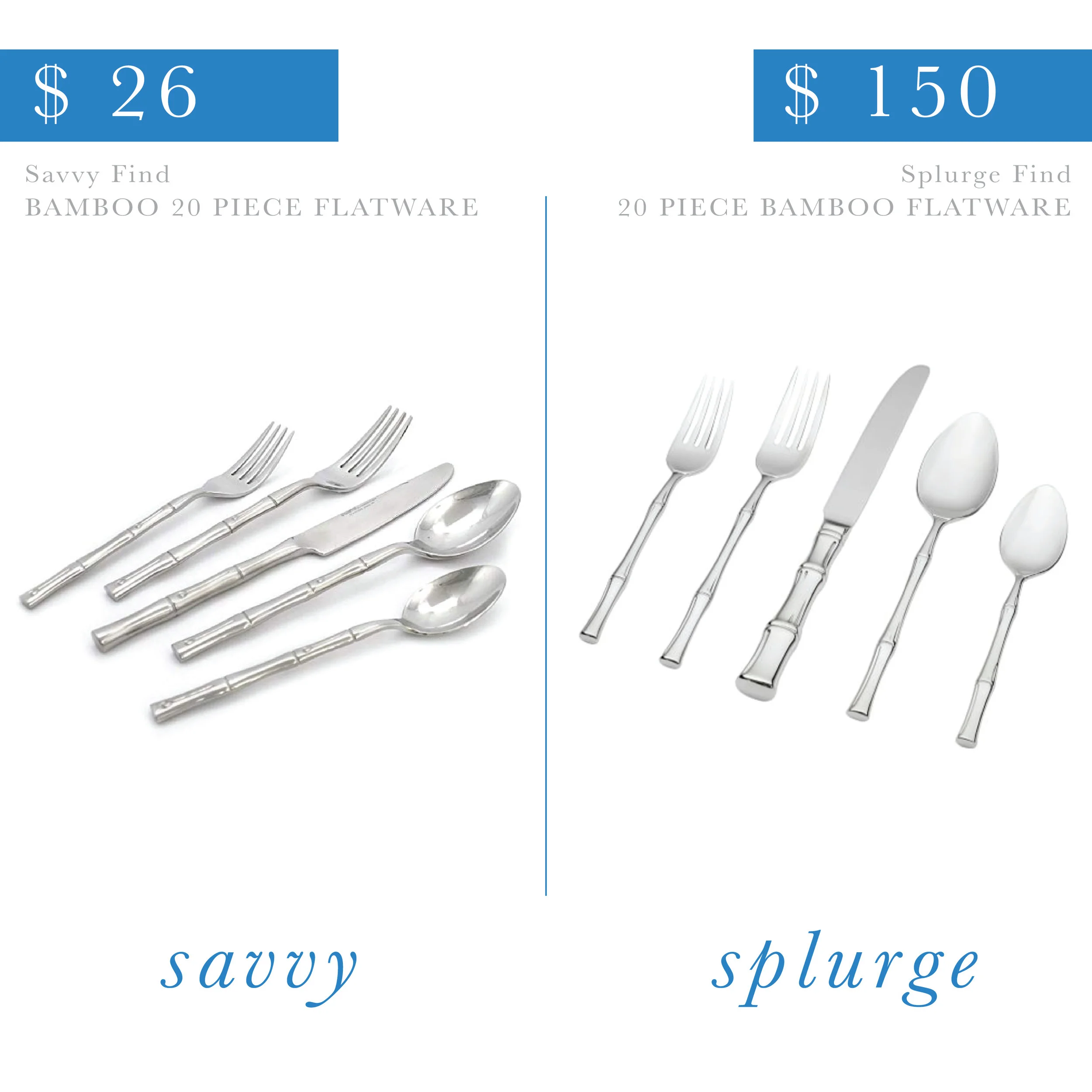 Silver Bamboo Flatware