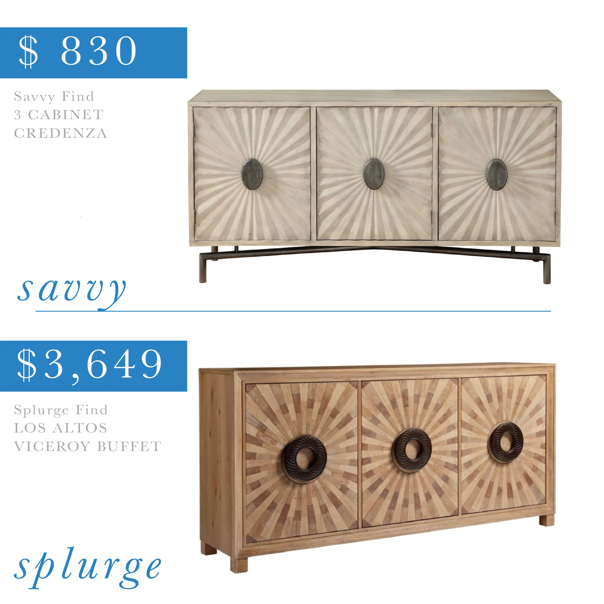 Sunburst Credenza