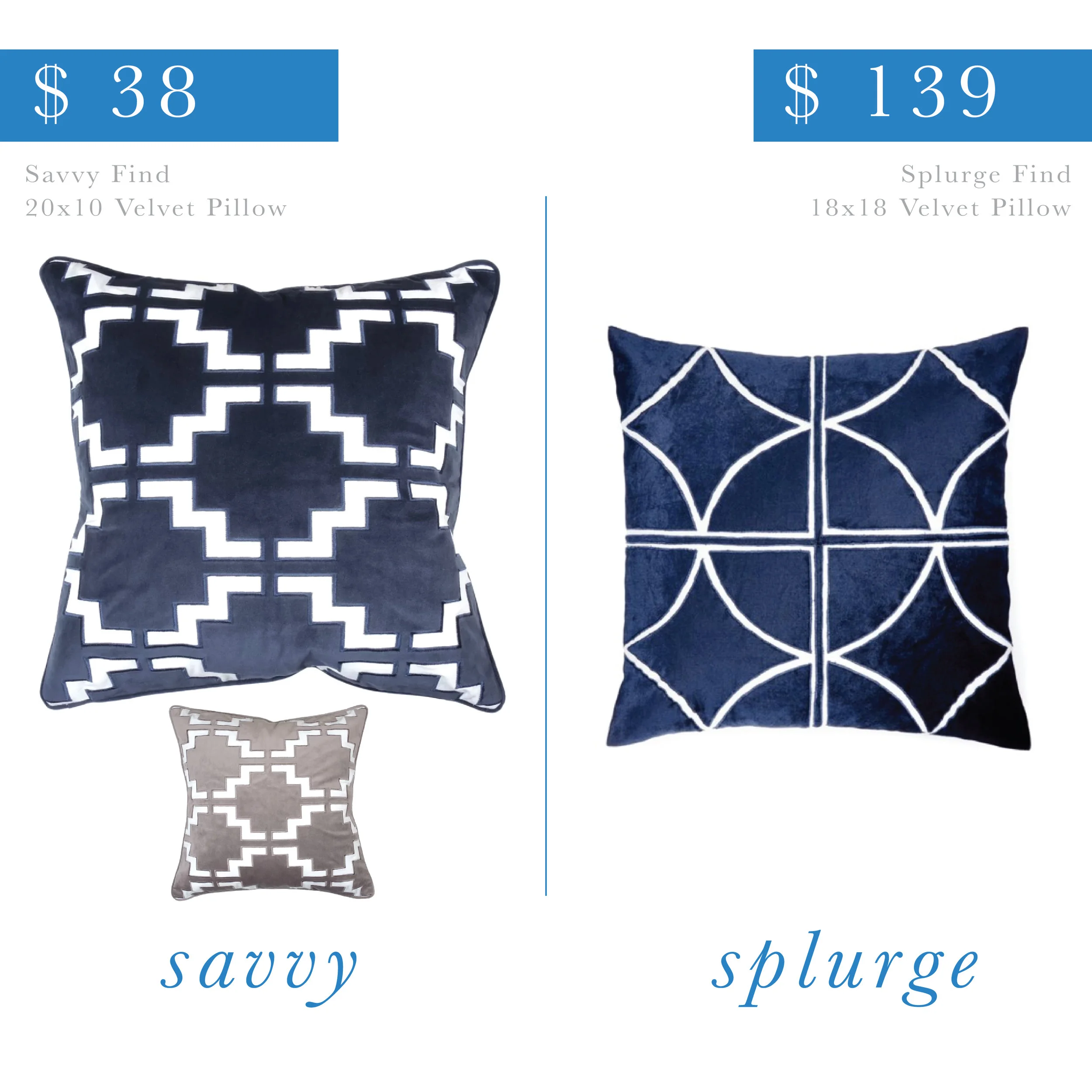 Blue Velvet Pillow