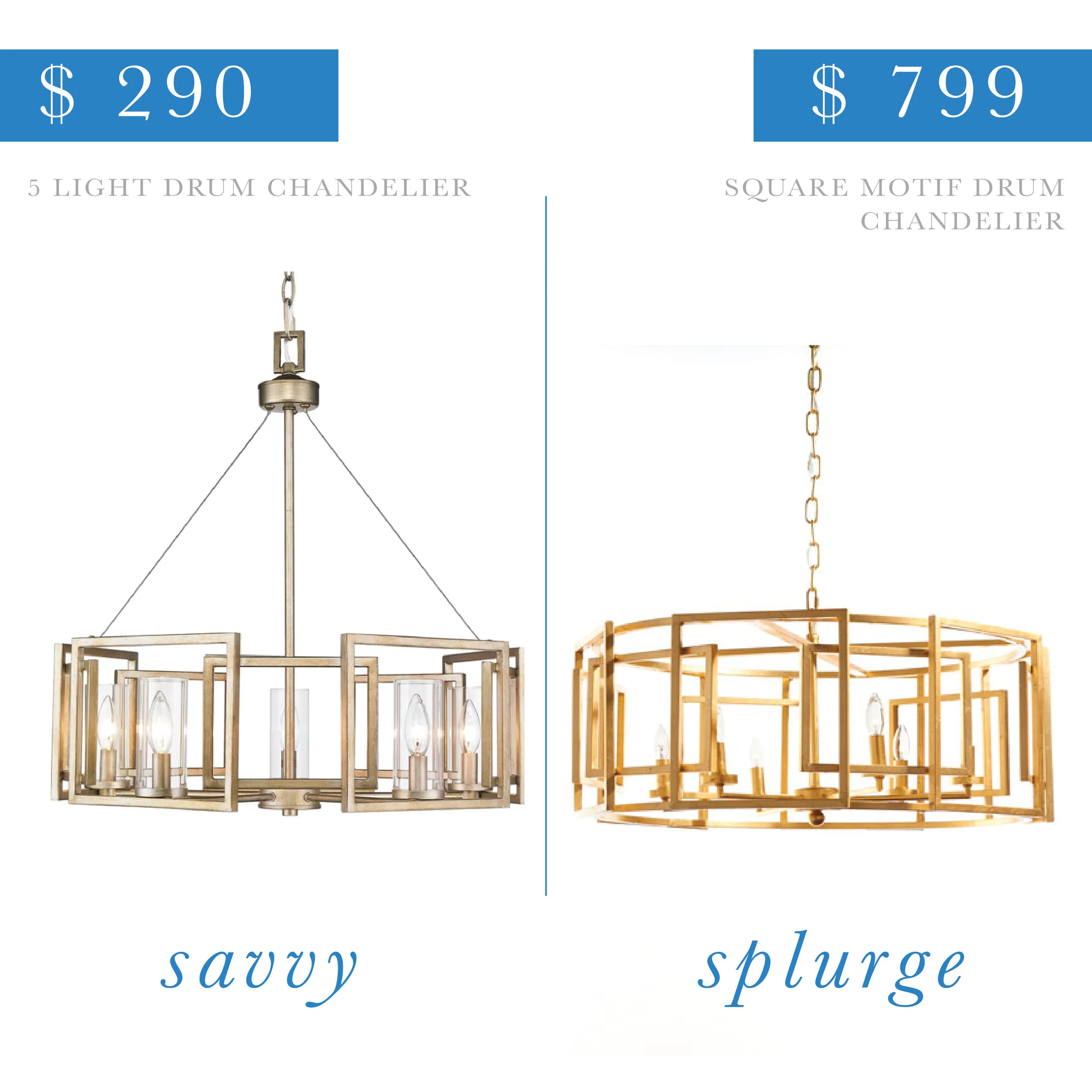 Square Drum Chandelier