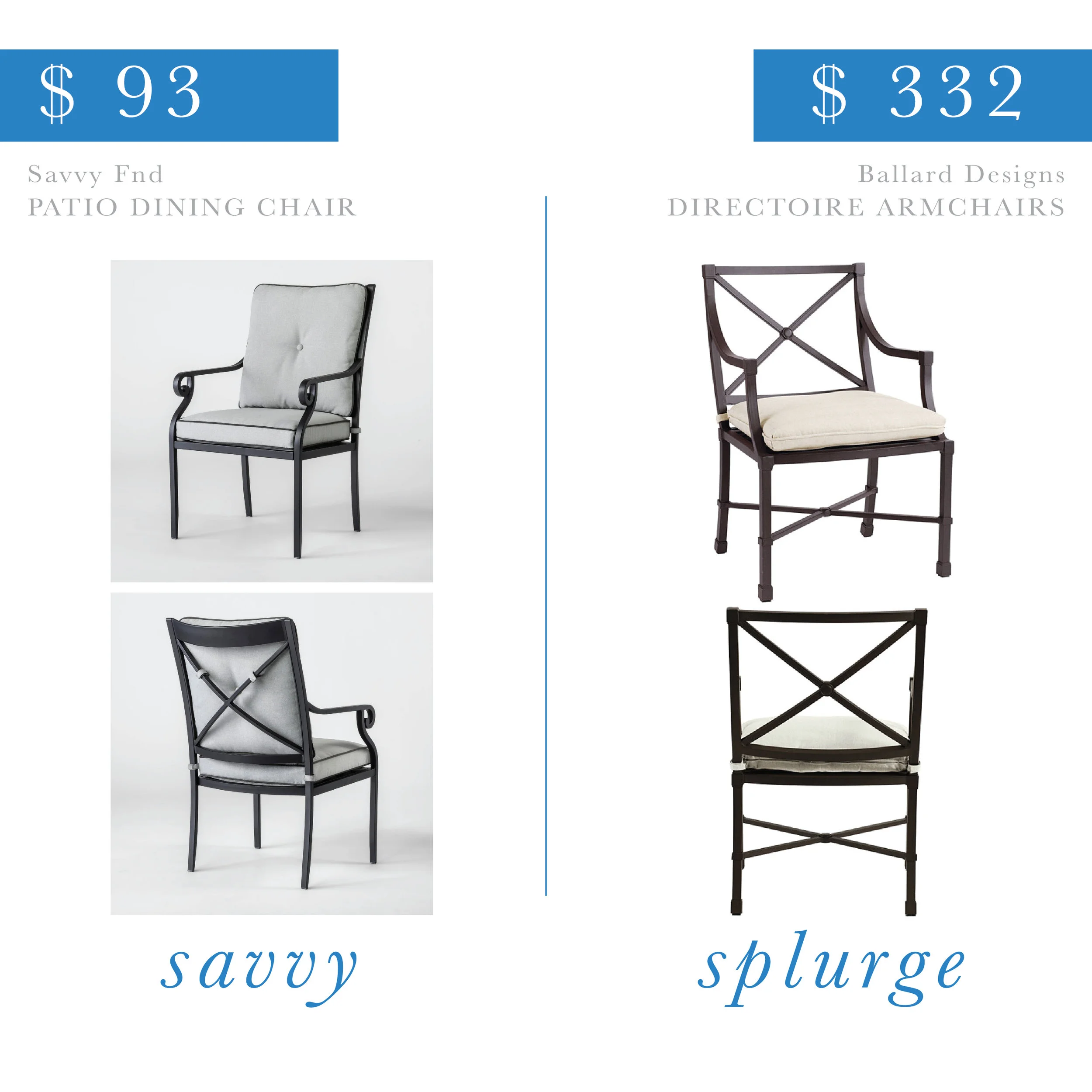 X Back Patio Chair