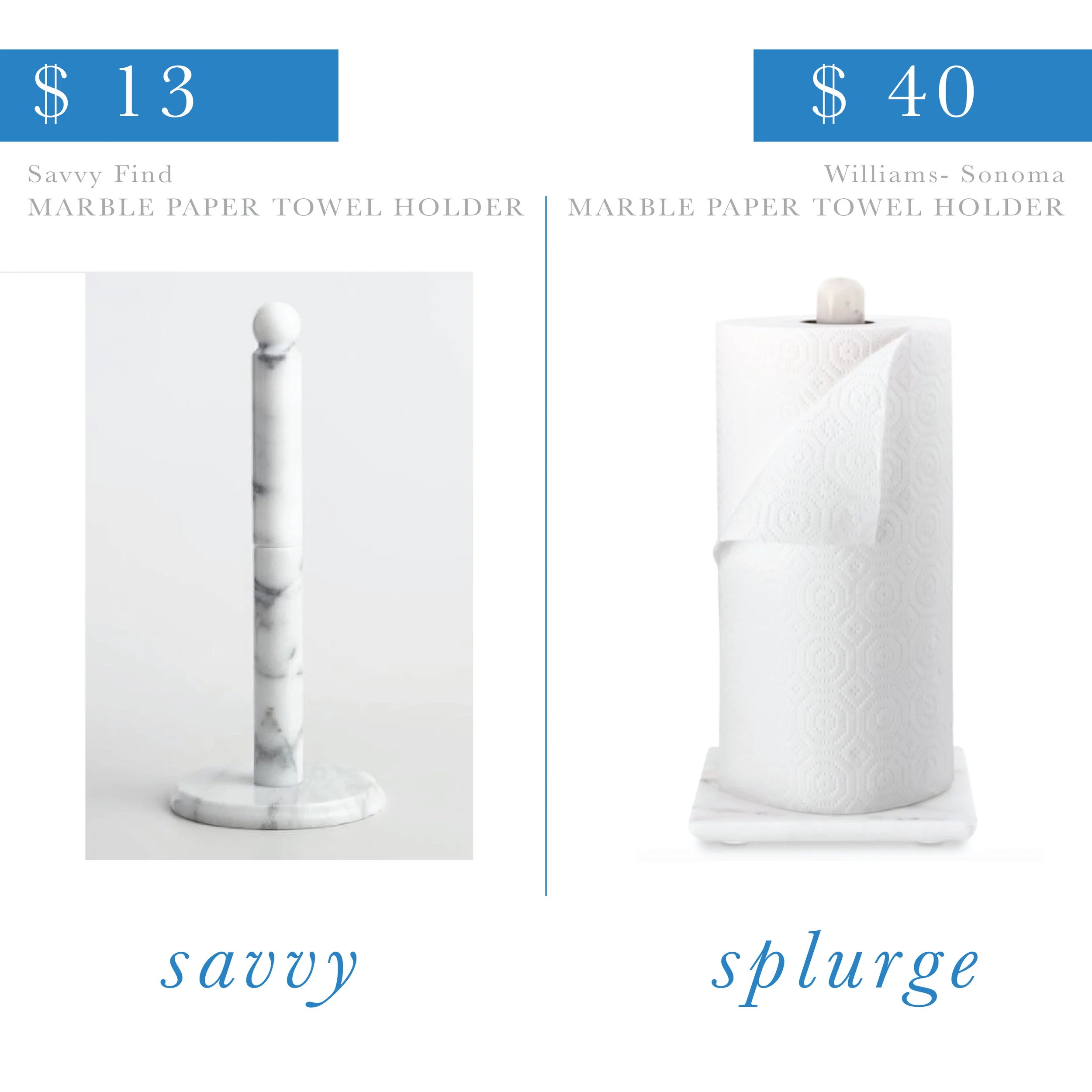 Marble Paper Towel Holder