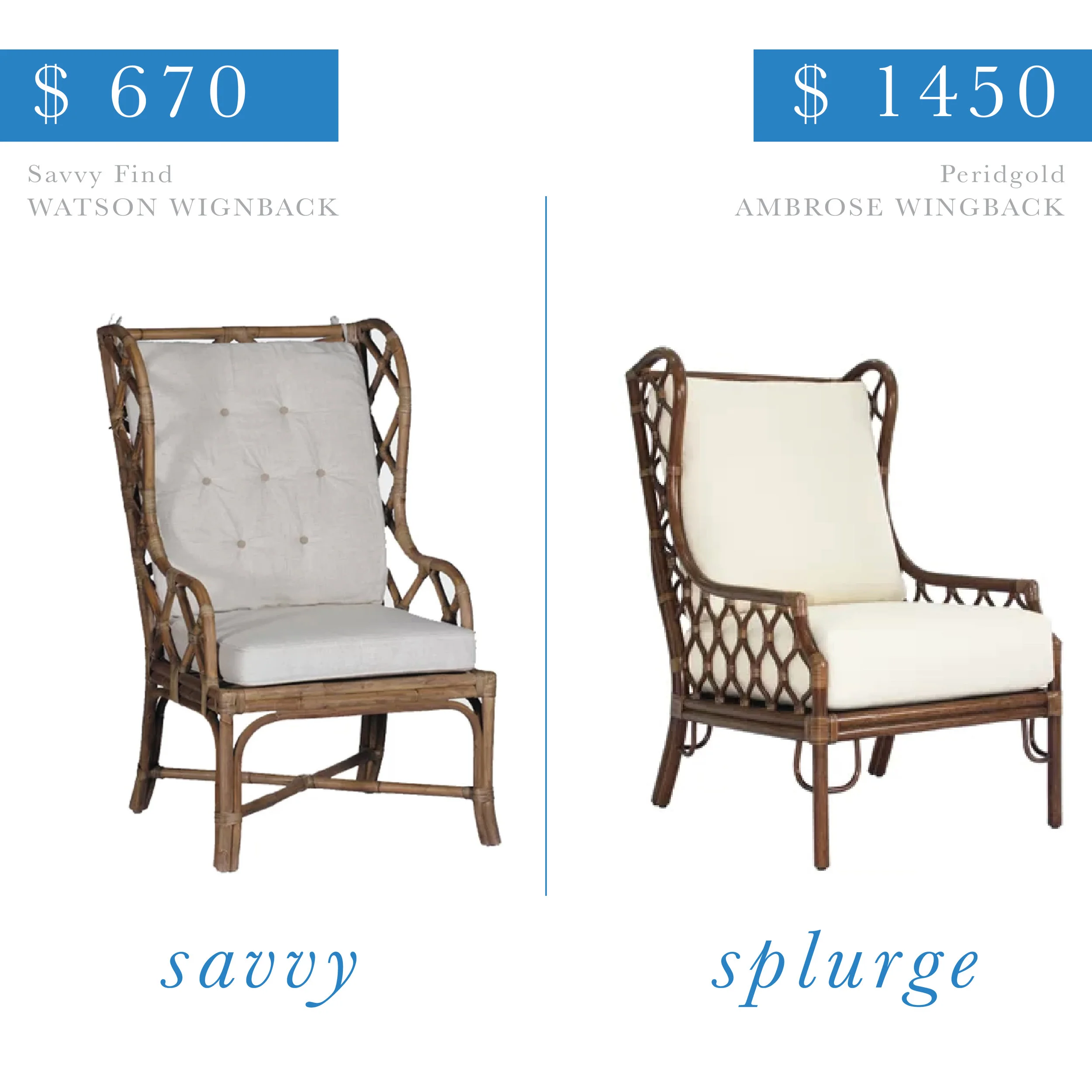 Rattan Wingback Chair