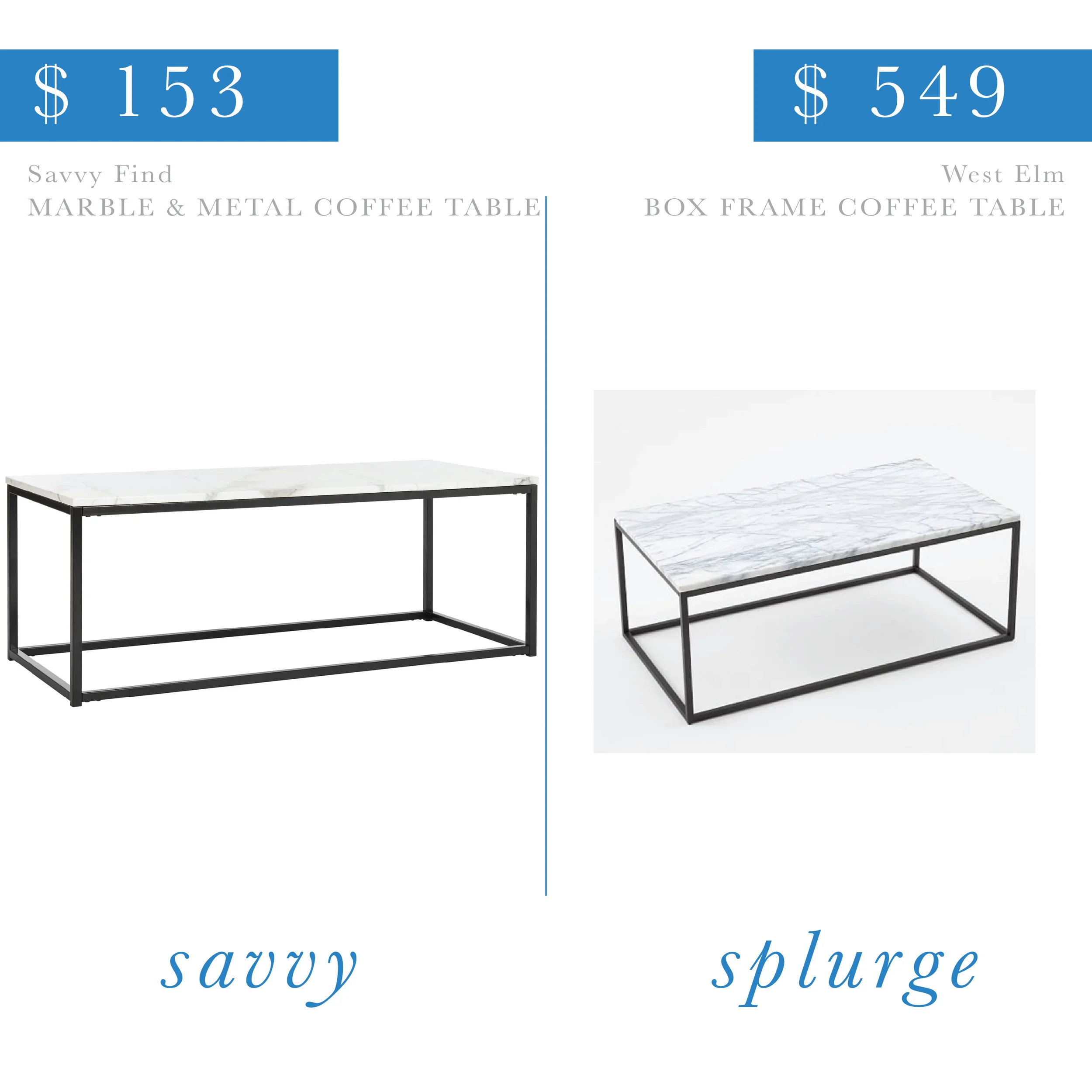 Marble top coffee Table