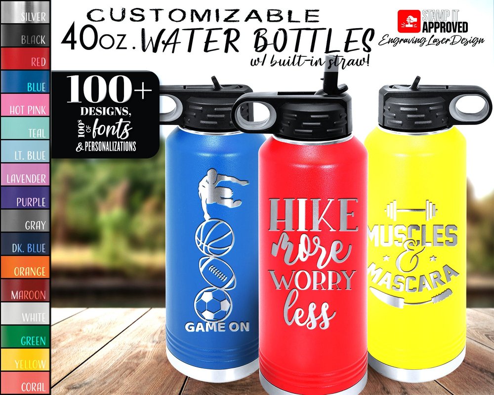 Laser Engraved Water Bottle Silicone Boot – Laser My Wheels