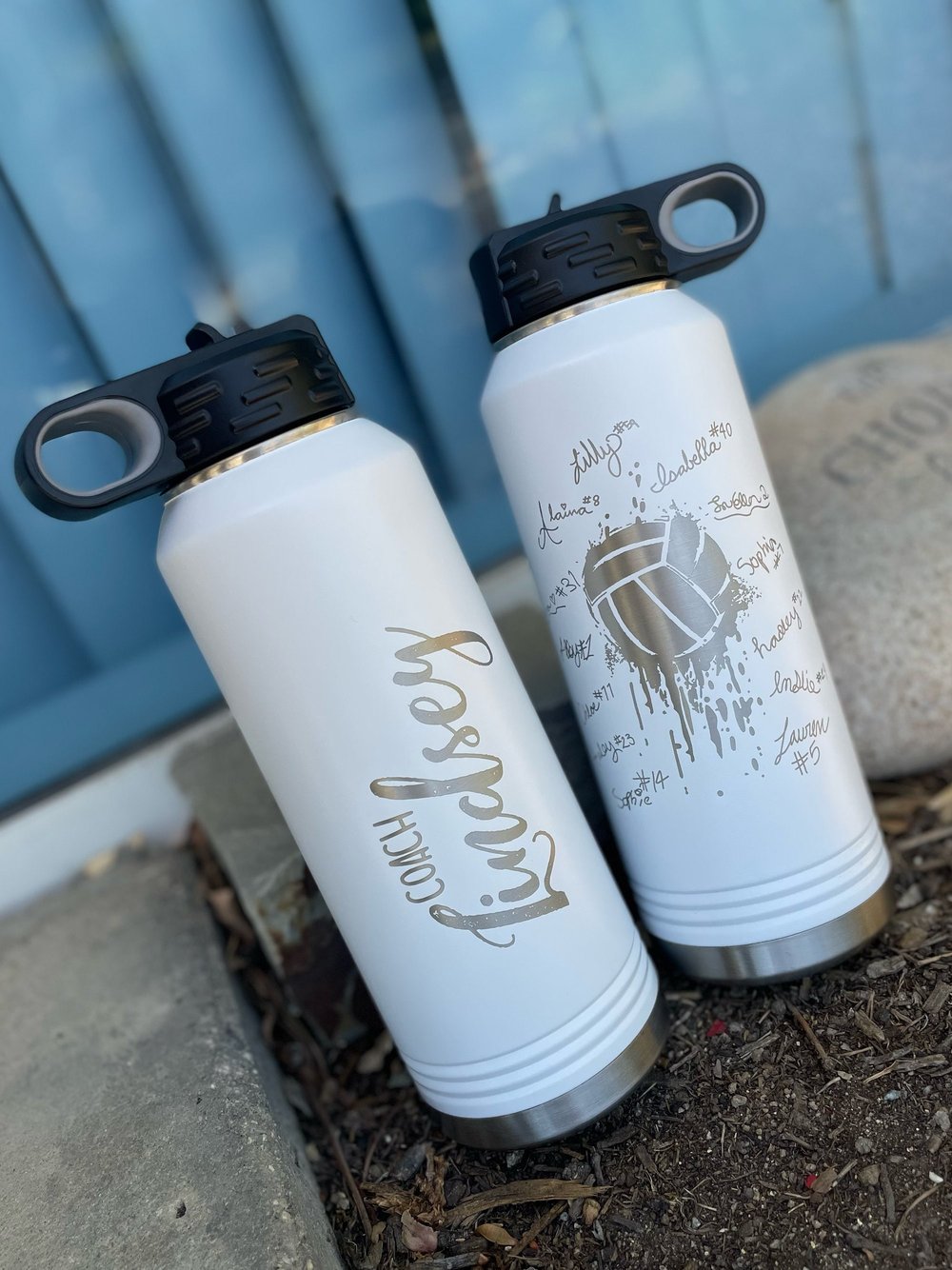 Engraved 40 oz (1.18 l) Thermoflask Water Bottle – Gold Camp Engraving
