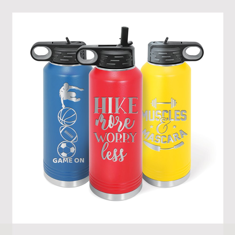 Engraved Water Bottles With Straw, Personalized Insulated Water Bottle,  Name Water Bottle, Custom Water Bottle, Valentines Gift Idea 