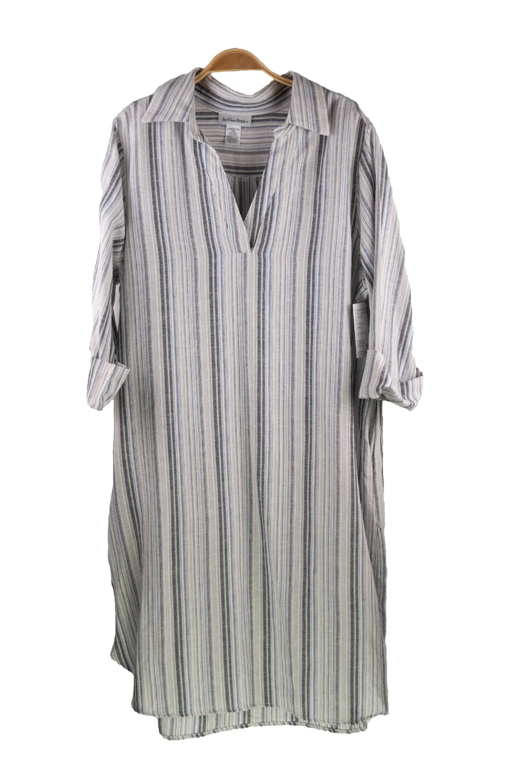 Tunic Dress with Grey Stripes  LeParisPetit by I love linen