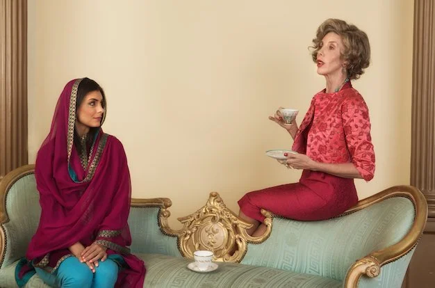 The Death Of Mrs. Gandhi And The Beginning Of New Physics (A Political Fantasy) - Tennille Read (left) and Elley-Ray Hennessy - Everything but the Bard-Next Stage, 2017 - photo by Cylla von Tiedemann.jpg