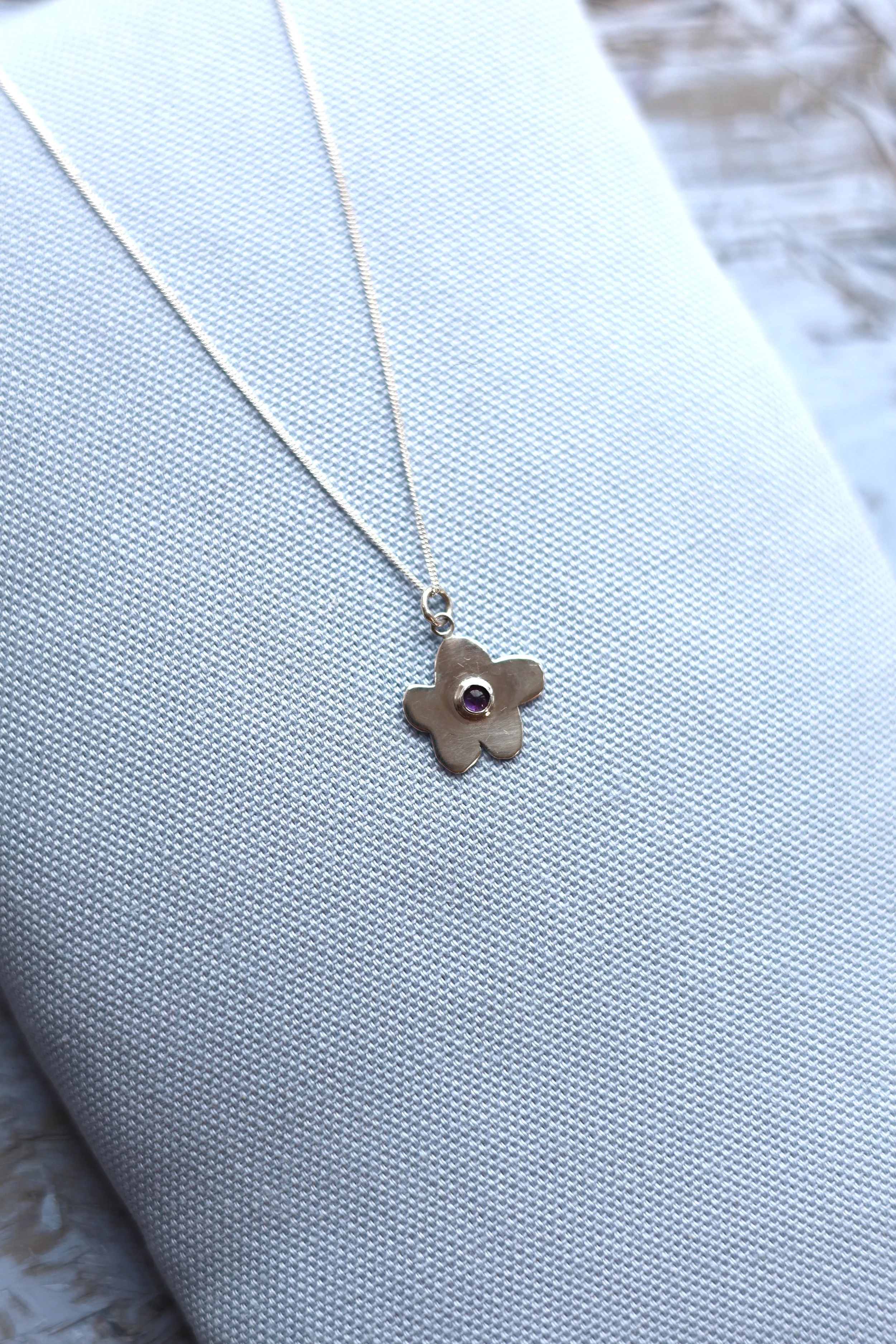 Amethyst Flower Pendant