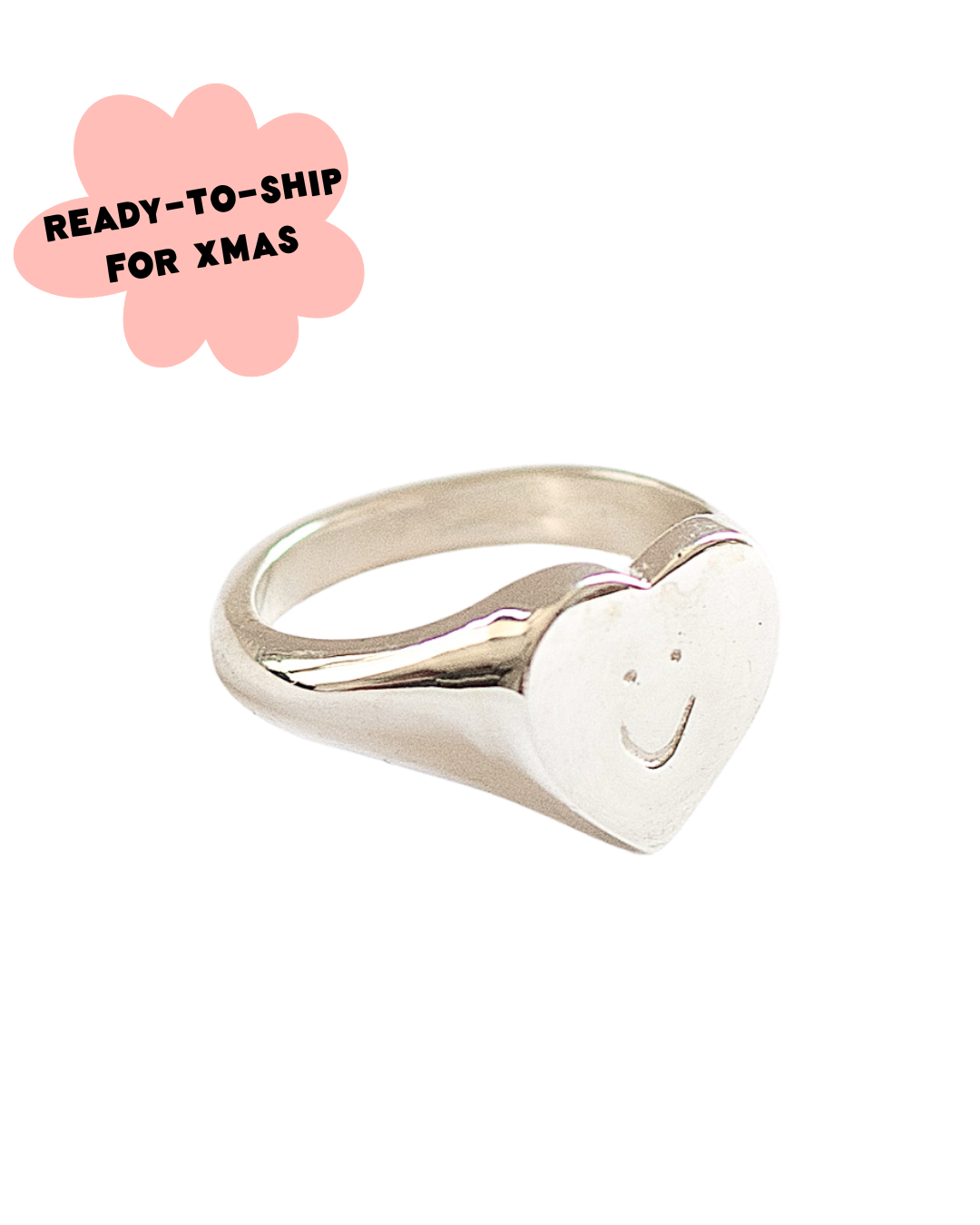 Smiley Heart Signet. READY-TO-SHIP