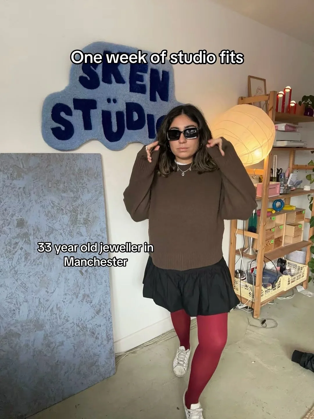 A week of studio fits. Documenting to prevent myself dressing like a raccoon every day 🦝✨