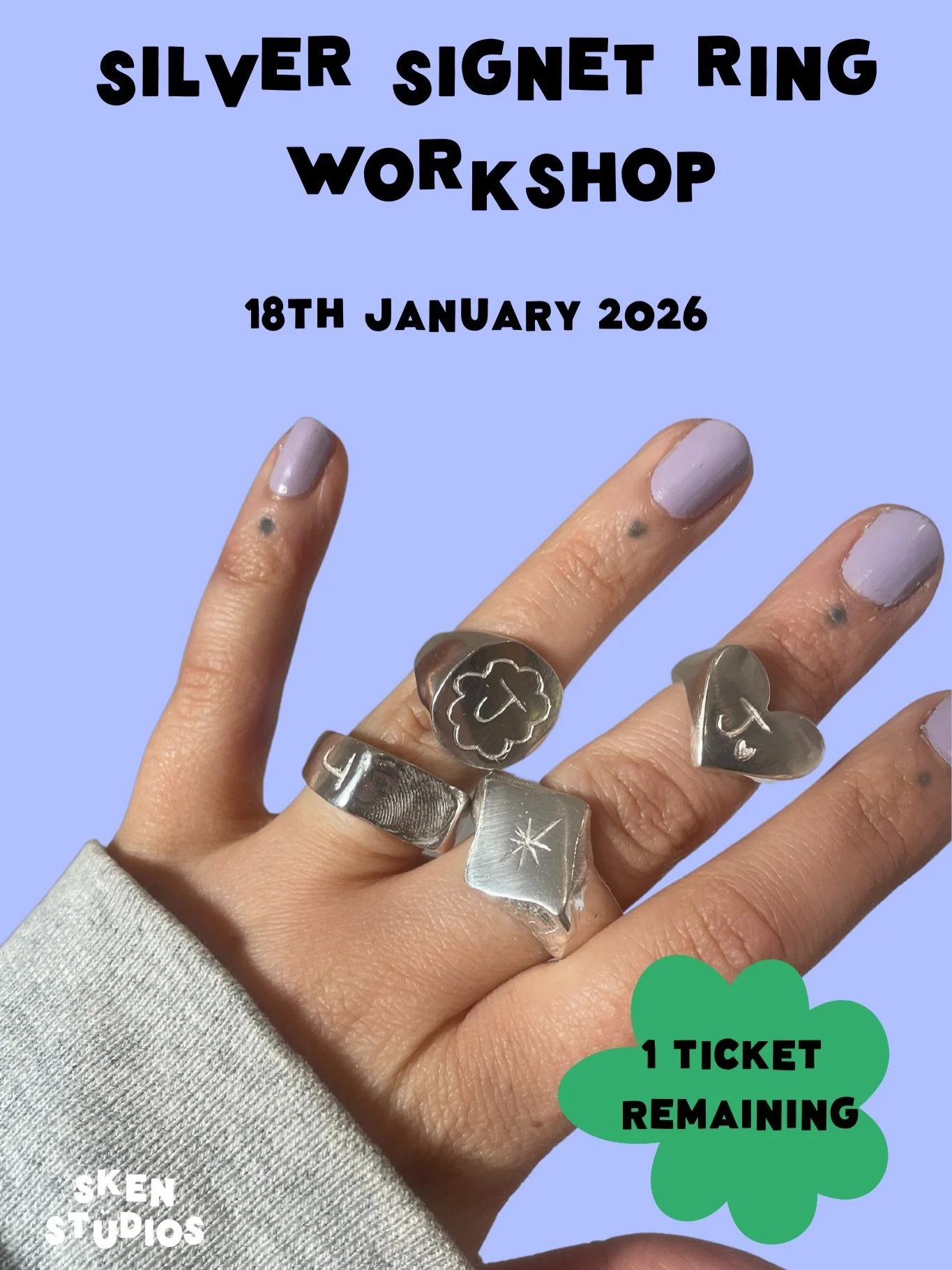 NEW WORKSHOP DATES! Following the success of our new (ish) classes: Sip &amp; Signet and Silver School, we&rsquo;ve listed two new dates for you to get your mitts on this December 👀✨