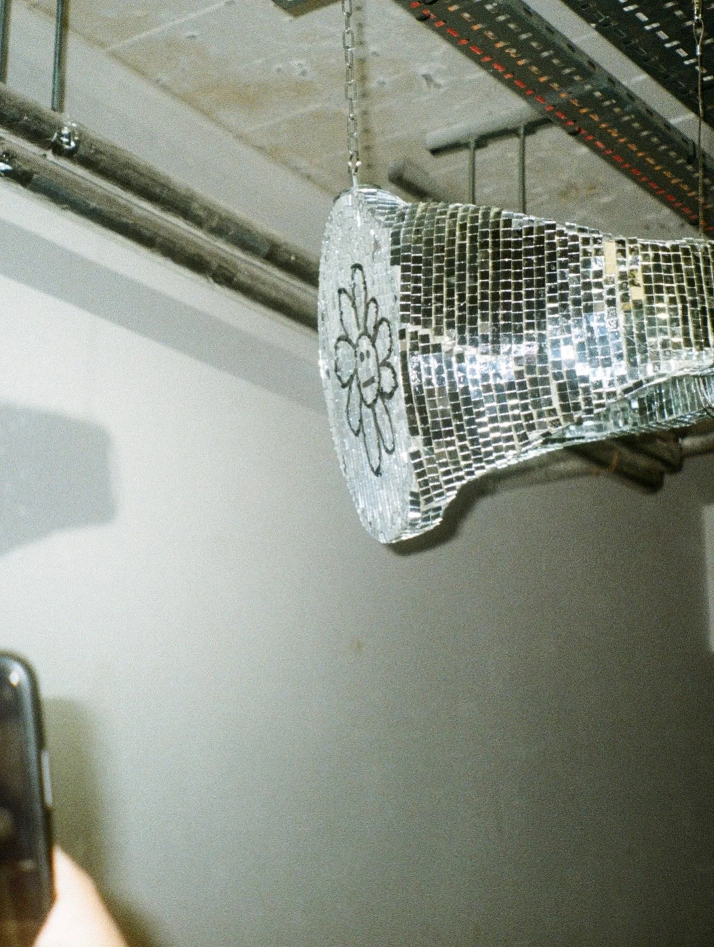 The disco ball(s) - yes, I made a second one 😮&zwj;💨 - had a night out on the town for a night of JOY! Thanks @joined.atthehip what a blassst. 

If I ever try to glue 8,000 tiny mirrors to a piece of cardboard again, please somebody stop me xox