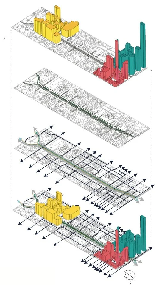 Axonometric Diagram designed in Illustrator  and SketchUp by Phoebe Solomon