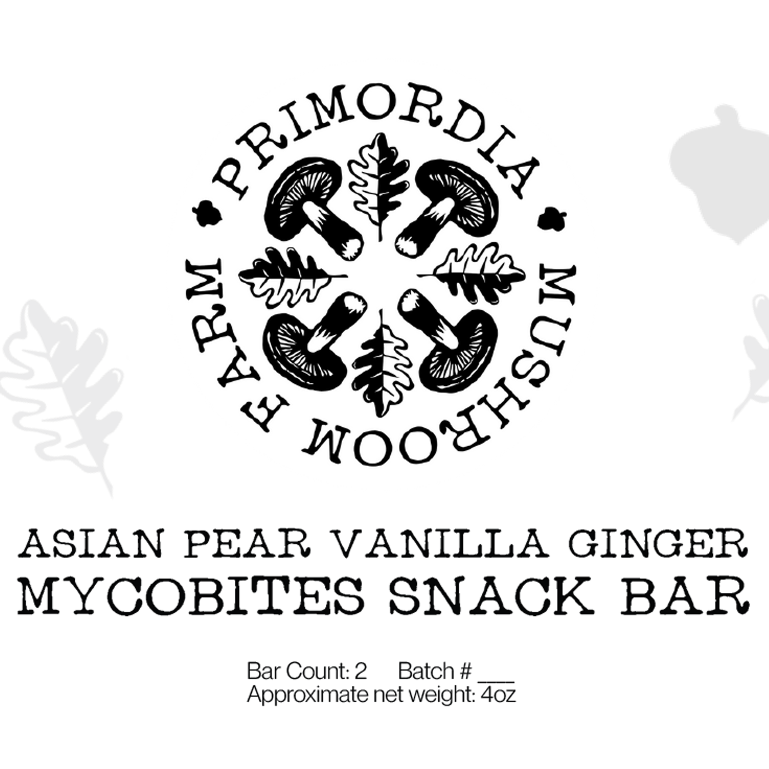 Mycobites Snack Bar: Asian Pear Vanilla Ginger