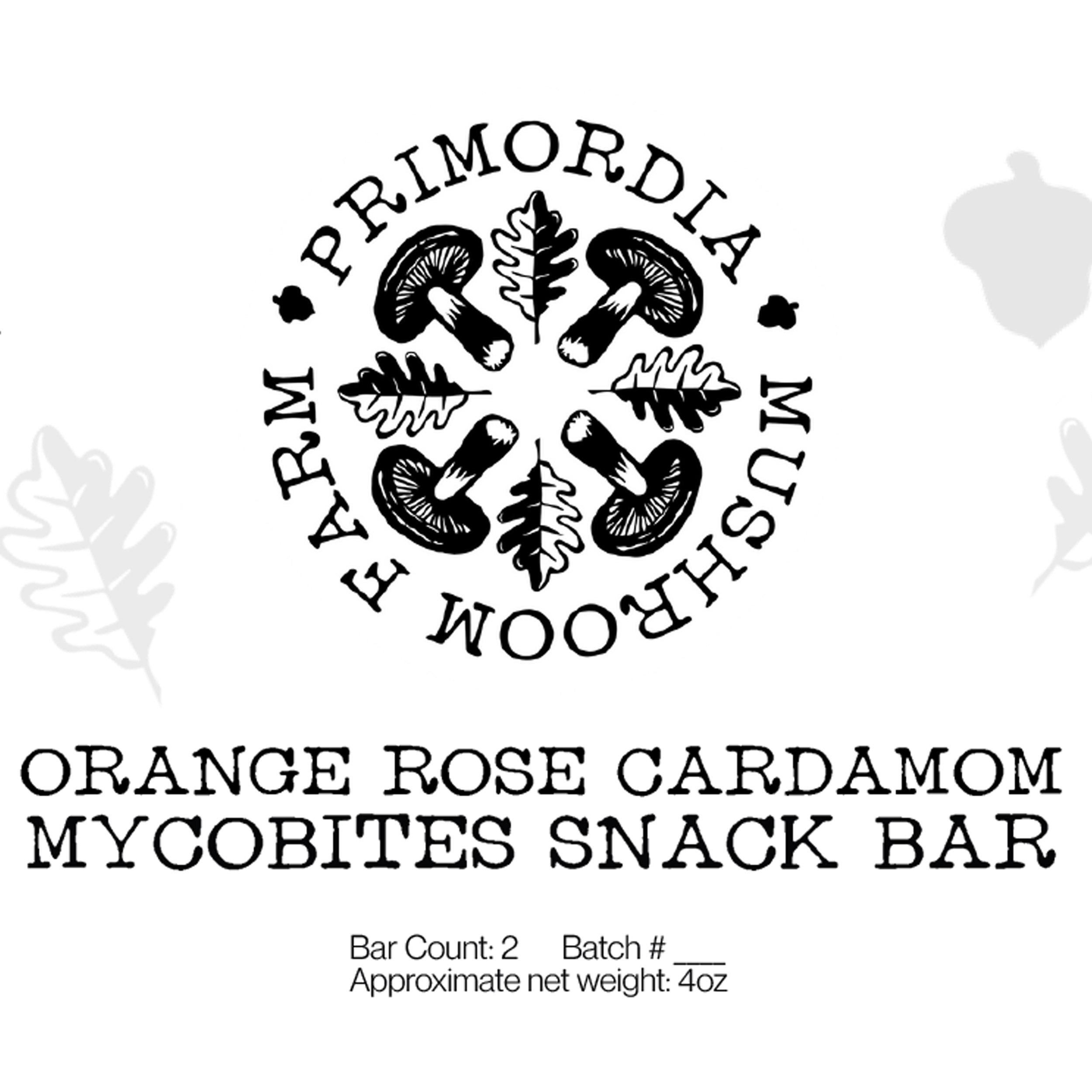 Mycobites Snack Bar: Orange Rose Cardamom