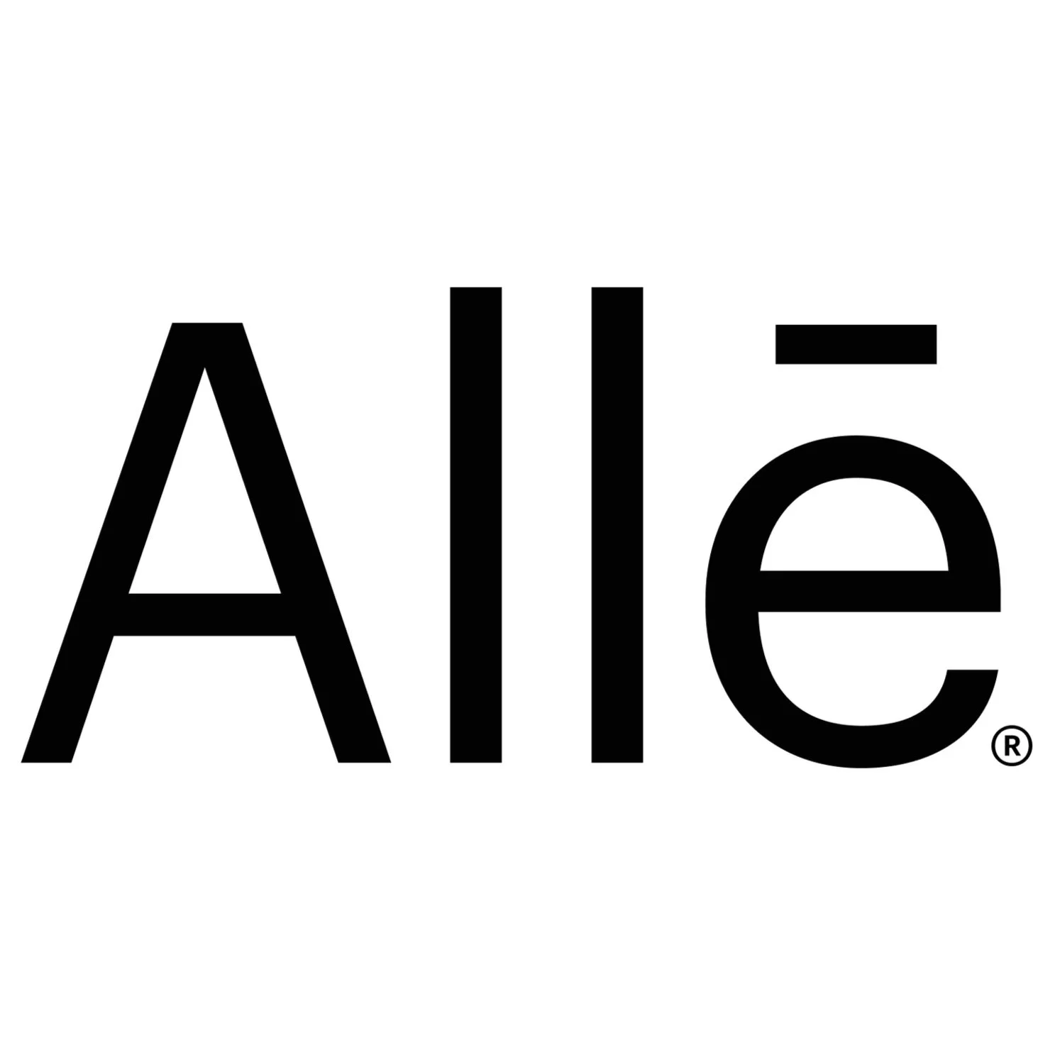 Alle logo with black lettering and white background. Arial, sans serif font.