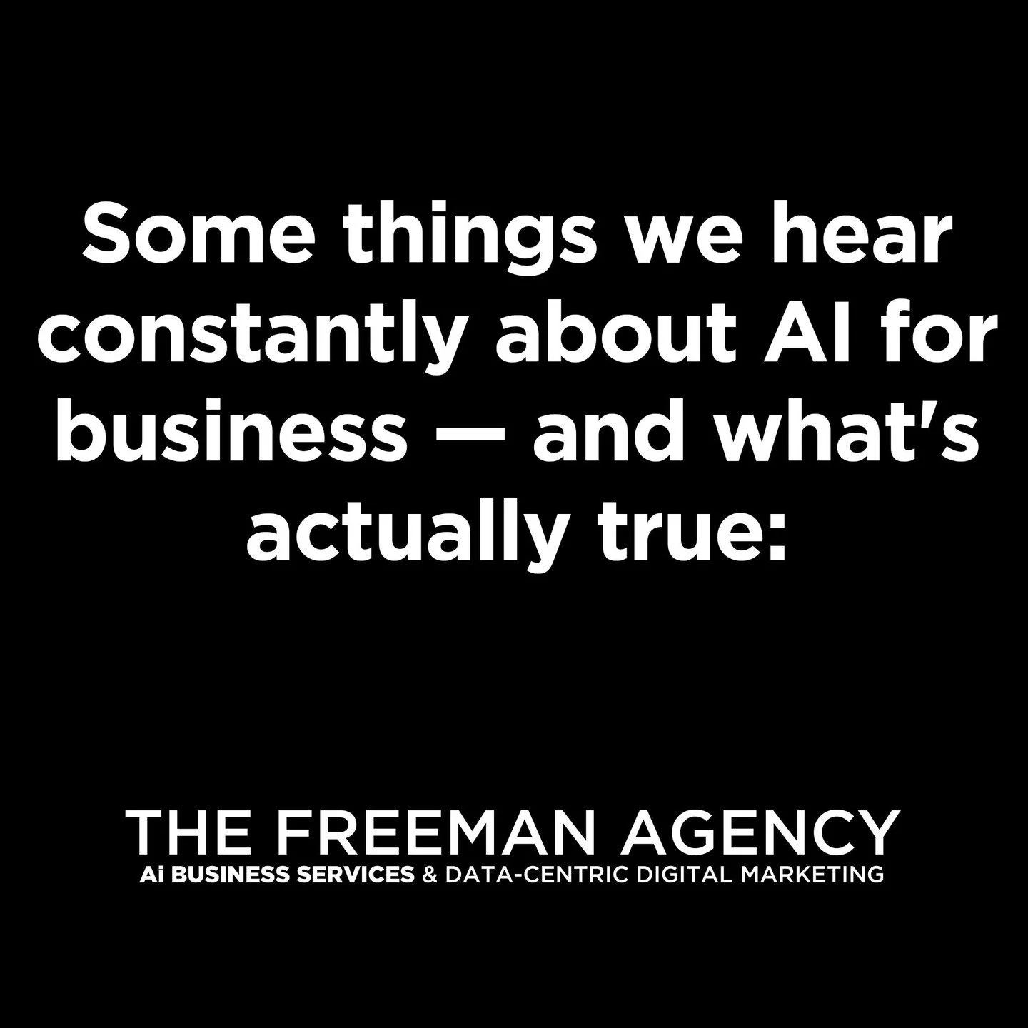 Myth vs. Reality &mdash; AI for small business edition:

❌ "You need a big budget" &rarr; ✅ First layer costs less than a team lunch/month
❌ "Takes months to see results" &rarr; ✅ Most clients see savings within 2&ndash;3 weeks
❌ 