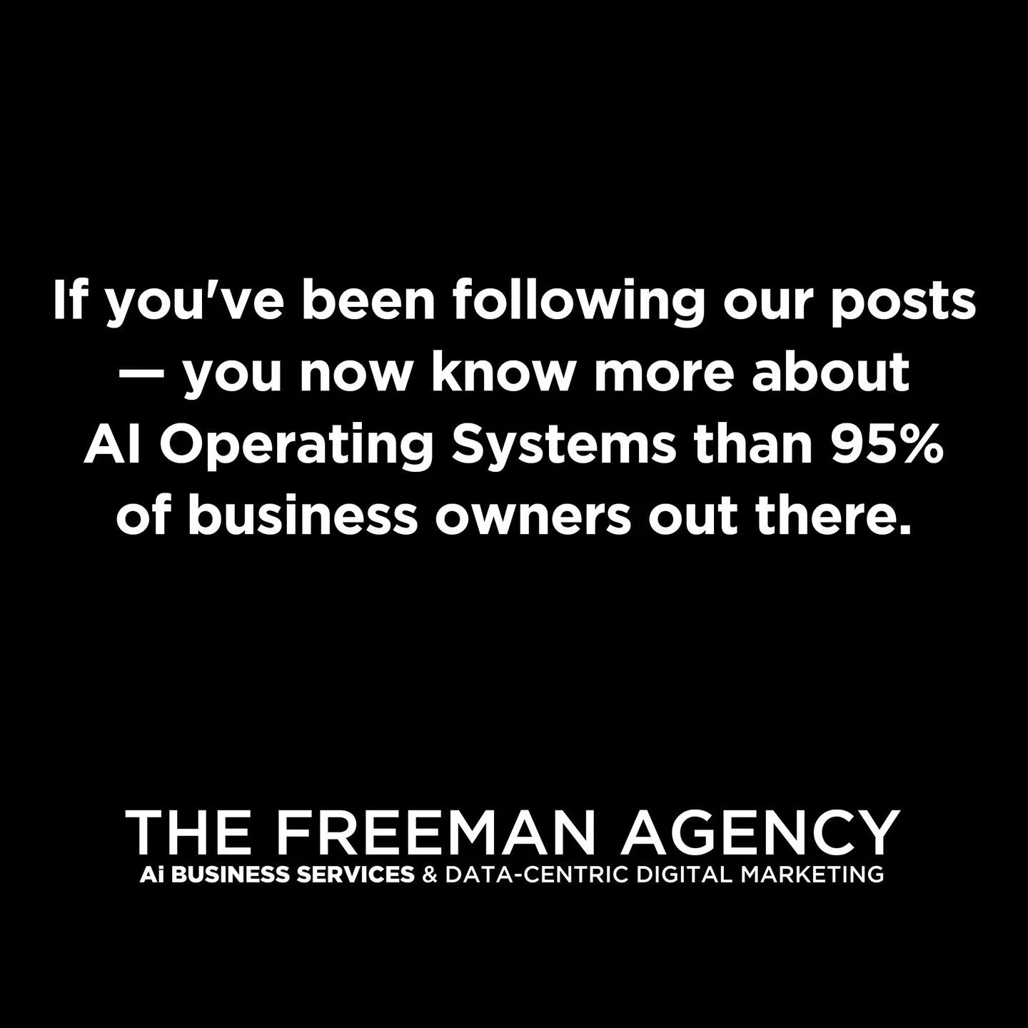 Eight weeks of posts. If you've been following along &mdash; you now know more about AI Operating Systems than 95% of business owners.

The five layers. The three KPIs. The math. What real implementation looks like.

That's yours. Use it however it's
