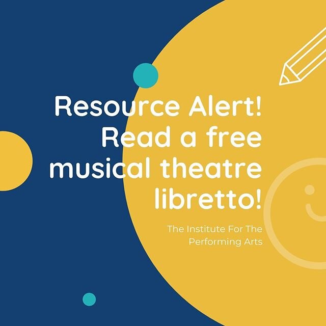 Our musical theatre class will be meeting virtually today. But musical theatre lovers can still check out this collection of free librettos that can be read online - offered by our friends at Music Theatre International.  https://www.mtishows.com/new
