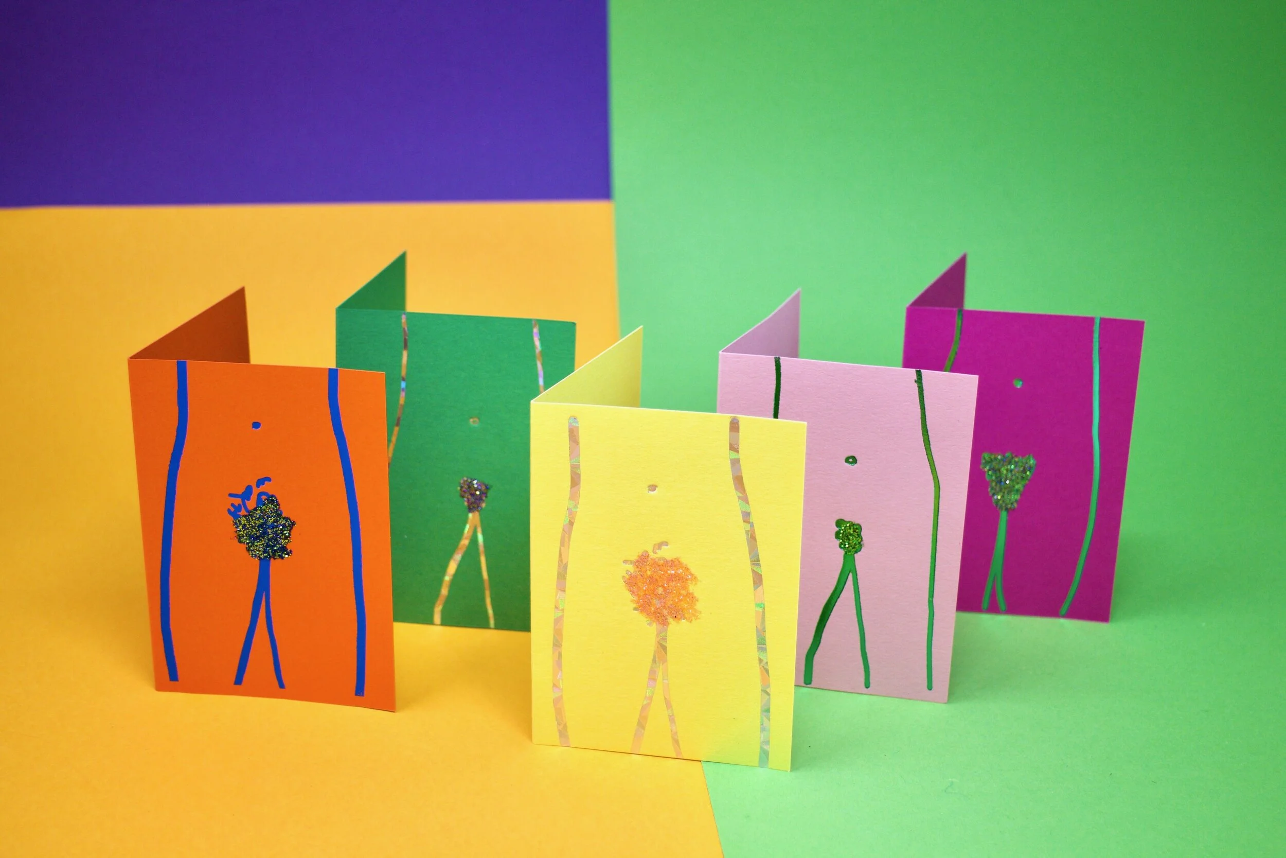 Glittery Bits Blank Card