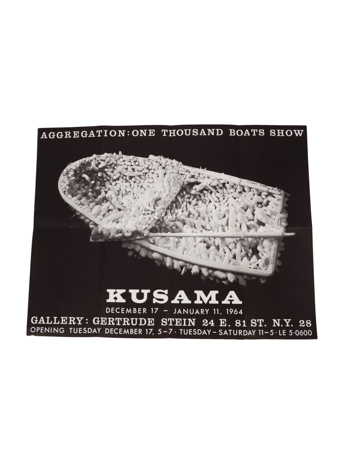 Exhibition Poster for Aggregation: One Thousand Boats Show by Yayoi Kusama