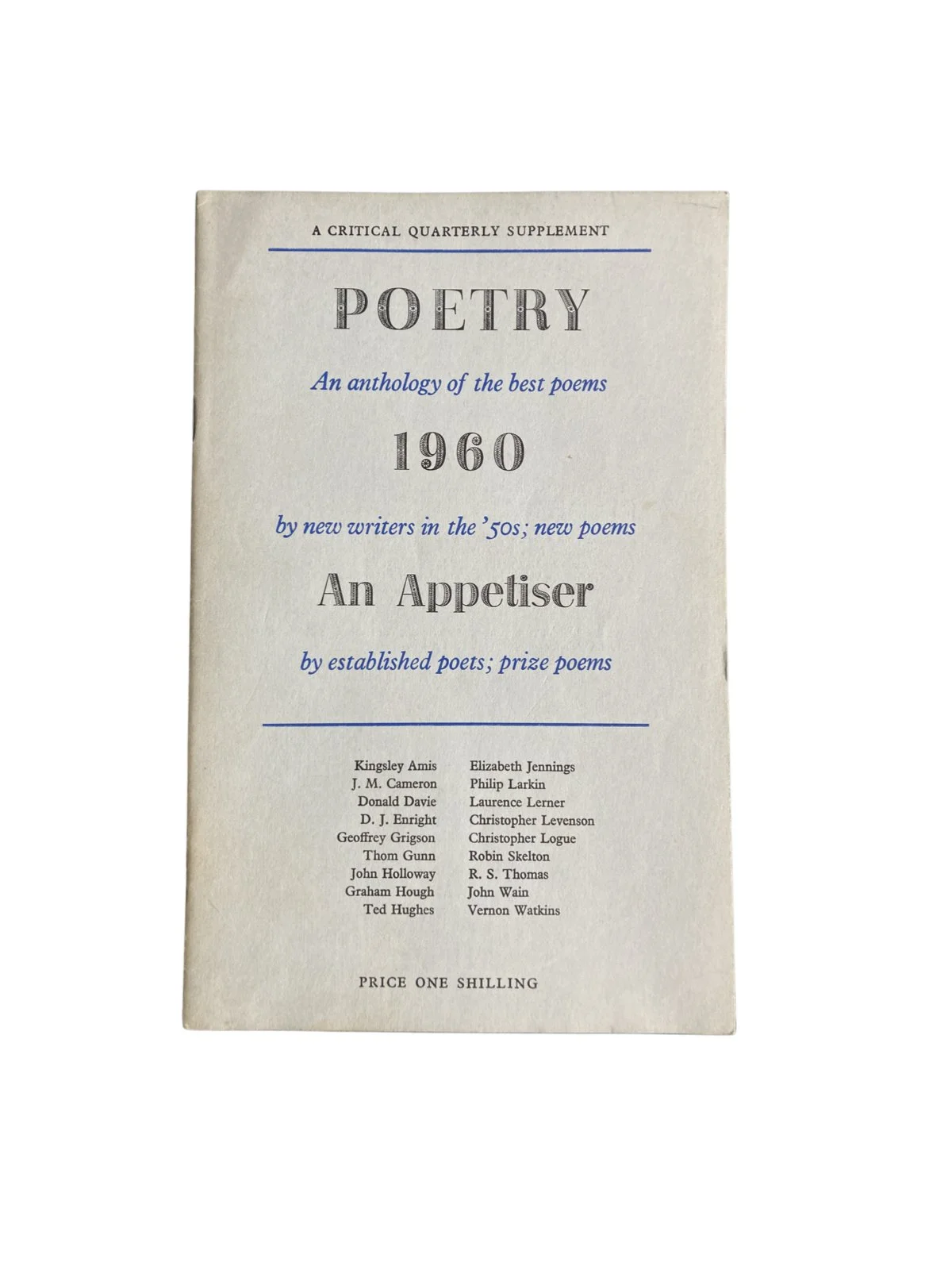Poetry 1960: An Appetiser, including Sylvia Plath