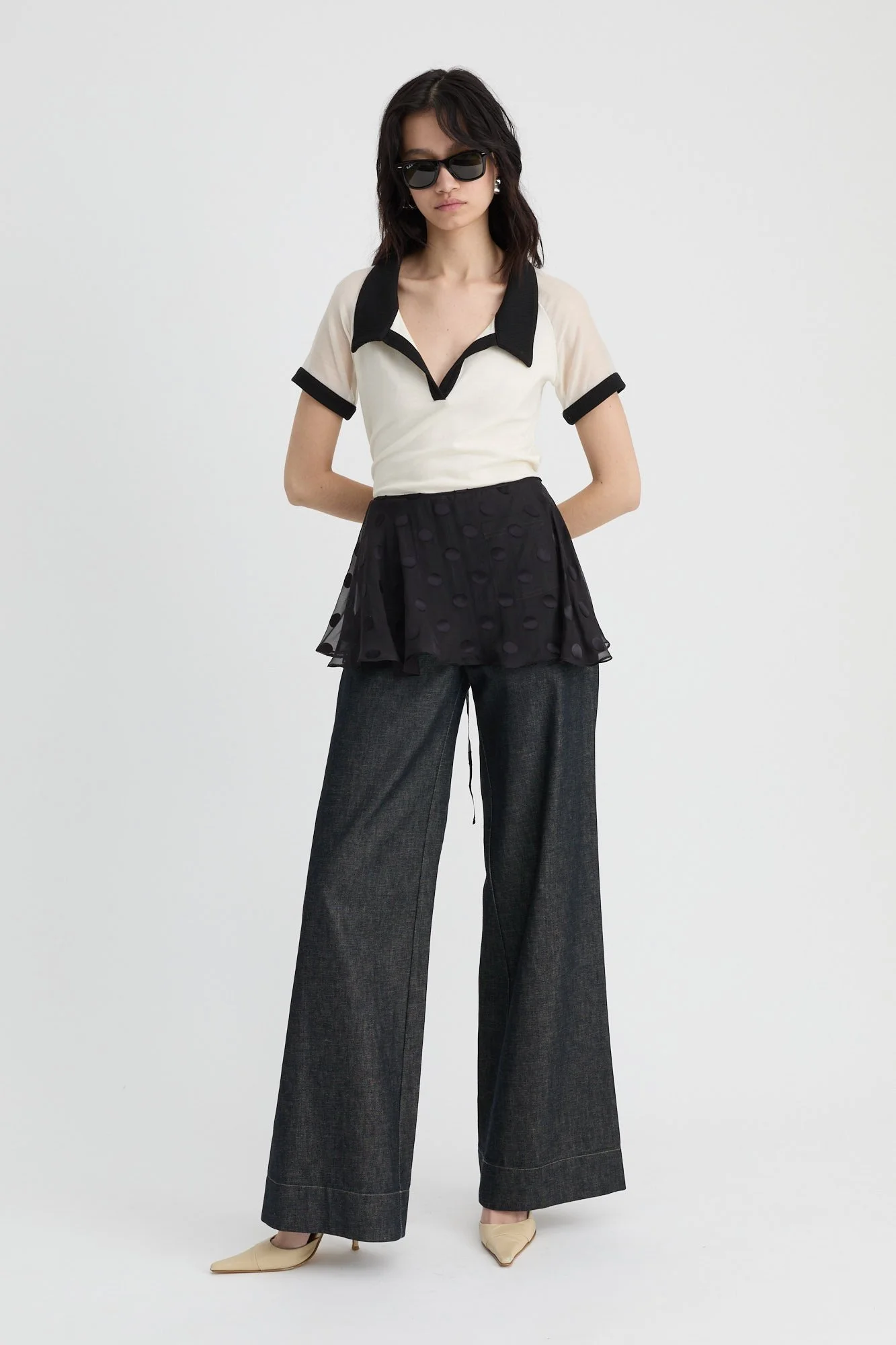 Collector Dot Peplum Belt & Shawl