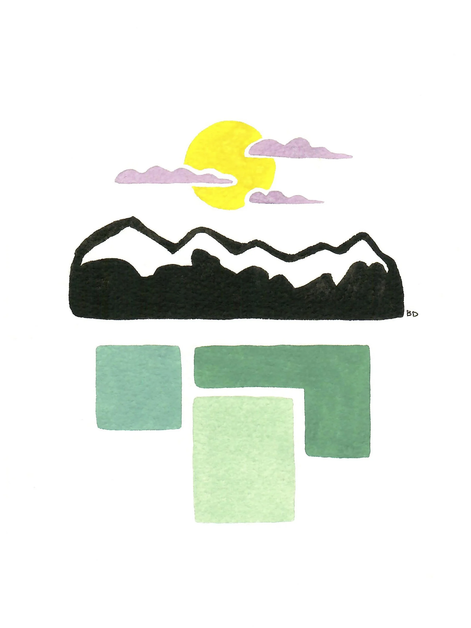  "Almaty"  
 
2020, gouache, 6x8in.