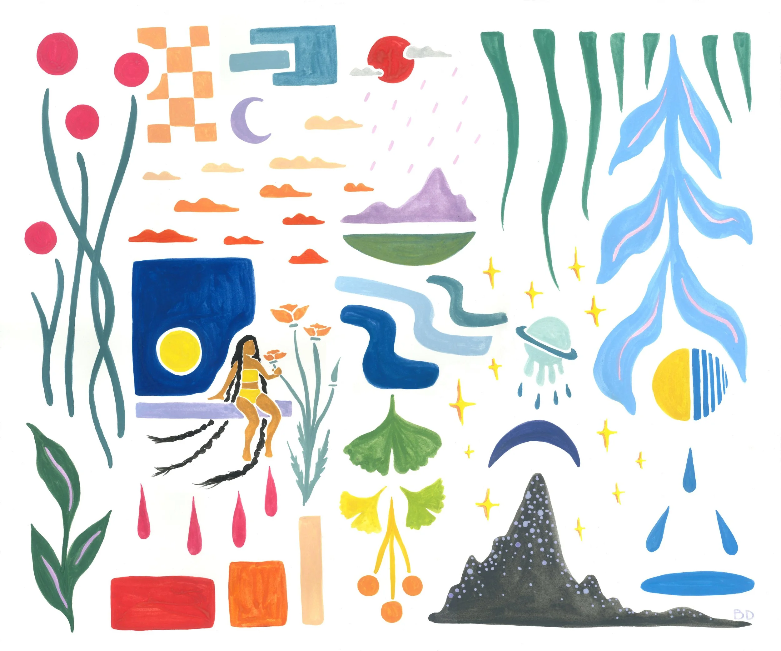  "Spacemilk"  
 
2020, gouache, 24x18in.