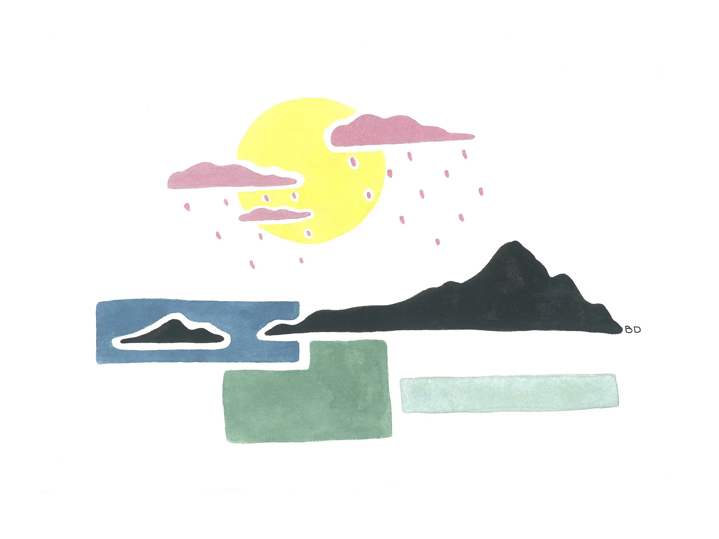  "Island"  
 
2020, gouache, 8x6in.