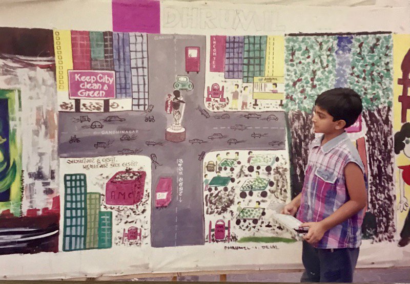 When I was 8 years old, I painted on the longest canvas in the world.