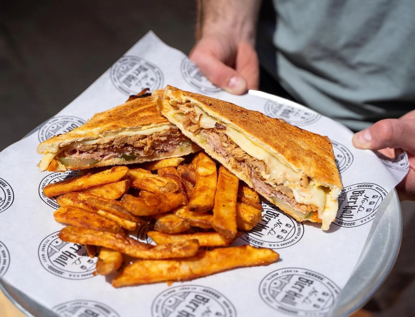 The NEW Cuban // Fresh on the Menu! 🔥

Tender slow-cooked pork belly, layered with fresh sliced Black Forest ham, Swiss cheese, house pickles, and zesty Dijon mustard, all pressed to perfection in a fresh Tuscan roll. 🥪✨

Available Wednesday