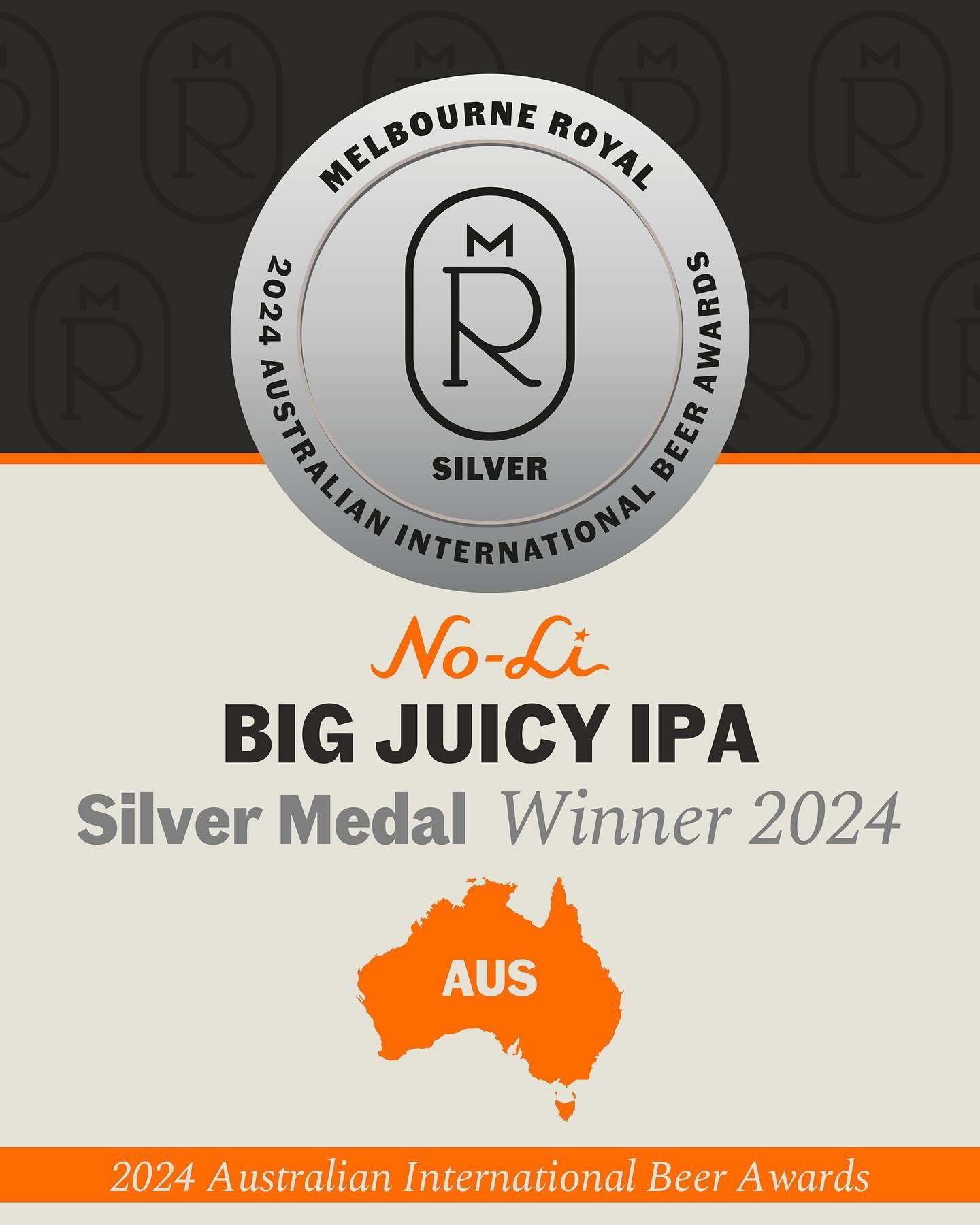 🍊 &lsquo;24 Big Juicy IPA has brought home 3 international brewing awards from around the globe 🌏
&nbsp;
🥈 Australian Int Beer Competition
🥈 New York Int Beer Competition
🥈 Berlin, Germany Int Beer Competition

Swing by the No-Li Beer Campus and