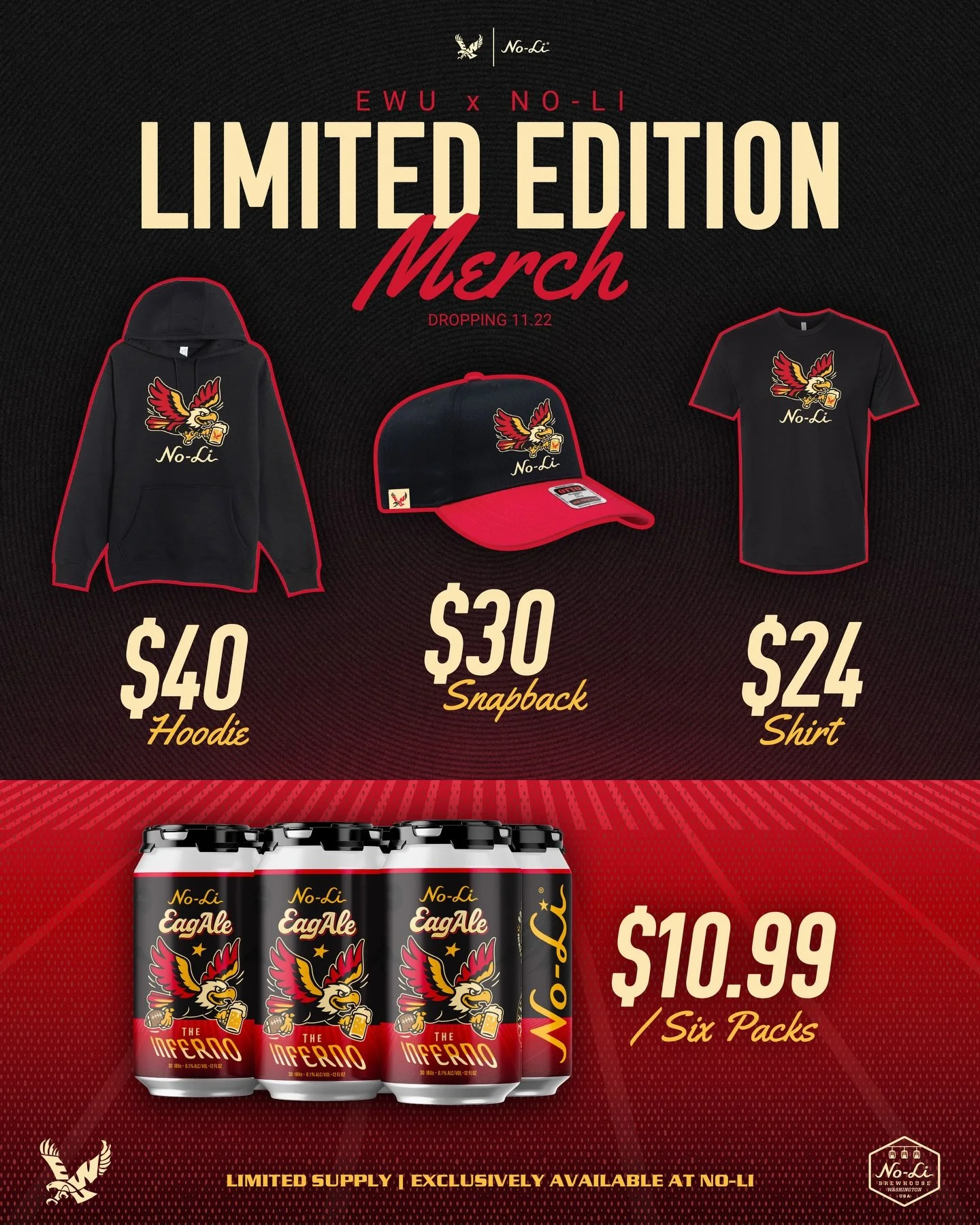 🦅🔥 TOMORROW 🔥🦅 

11.22 | Noon | Bier Hall | Limited Supply

What gear are you grabbing? ⬇️